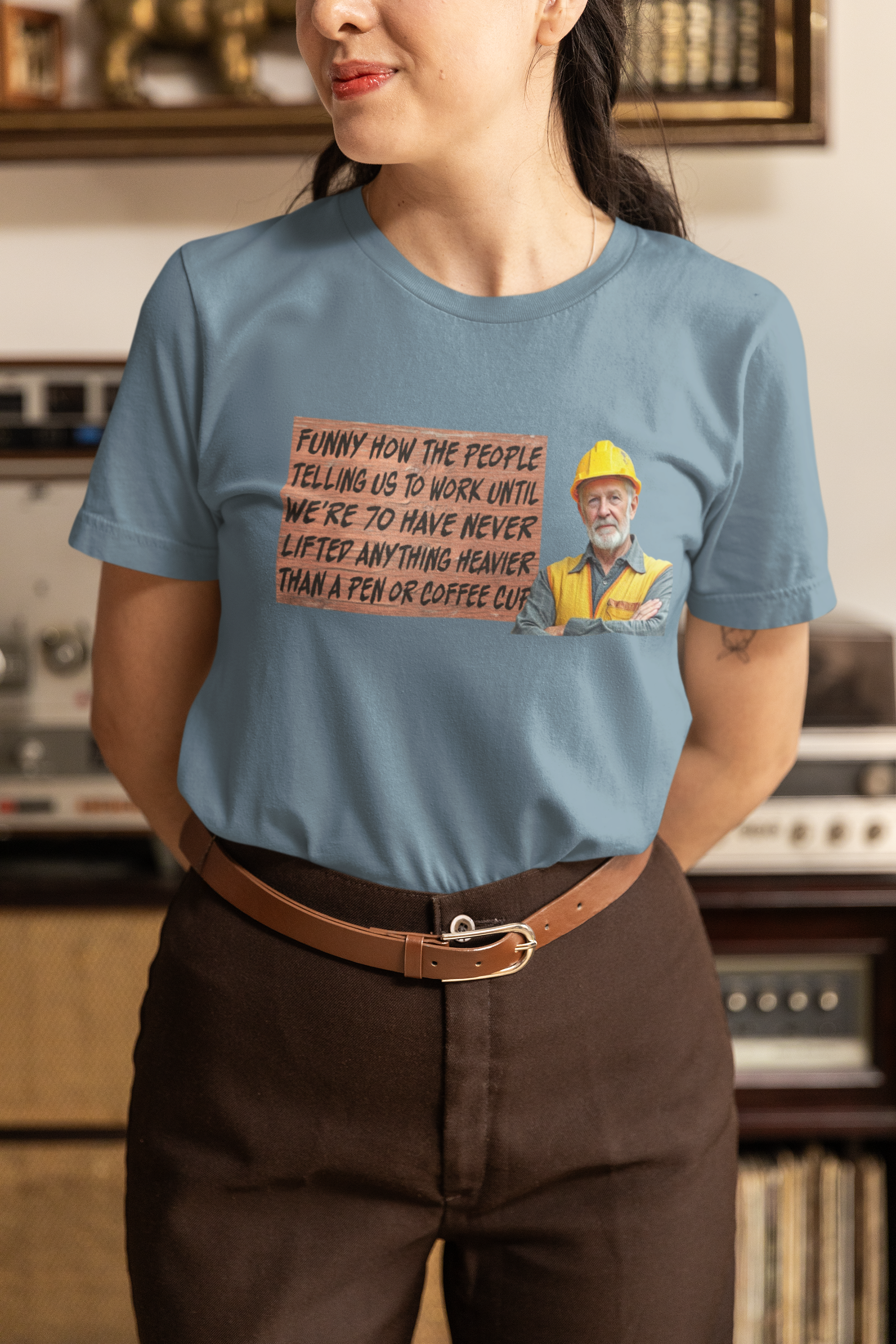 WORK UNTIL T-SHIRT/STEEL BLUE
