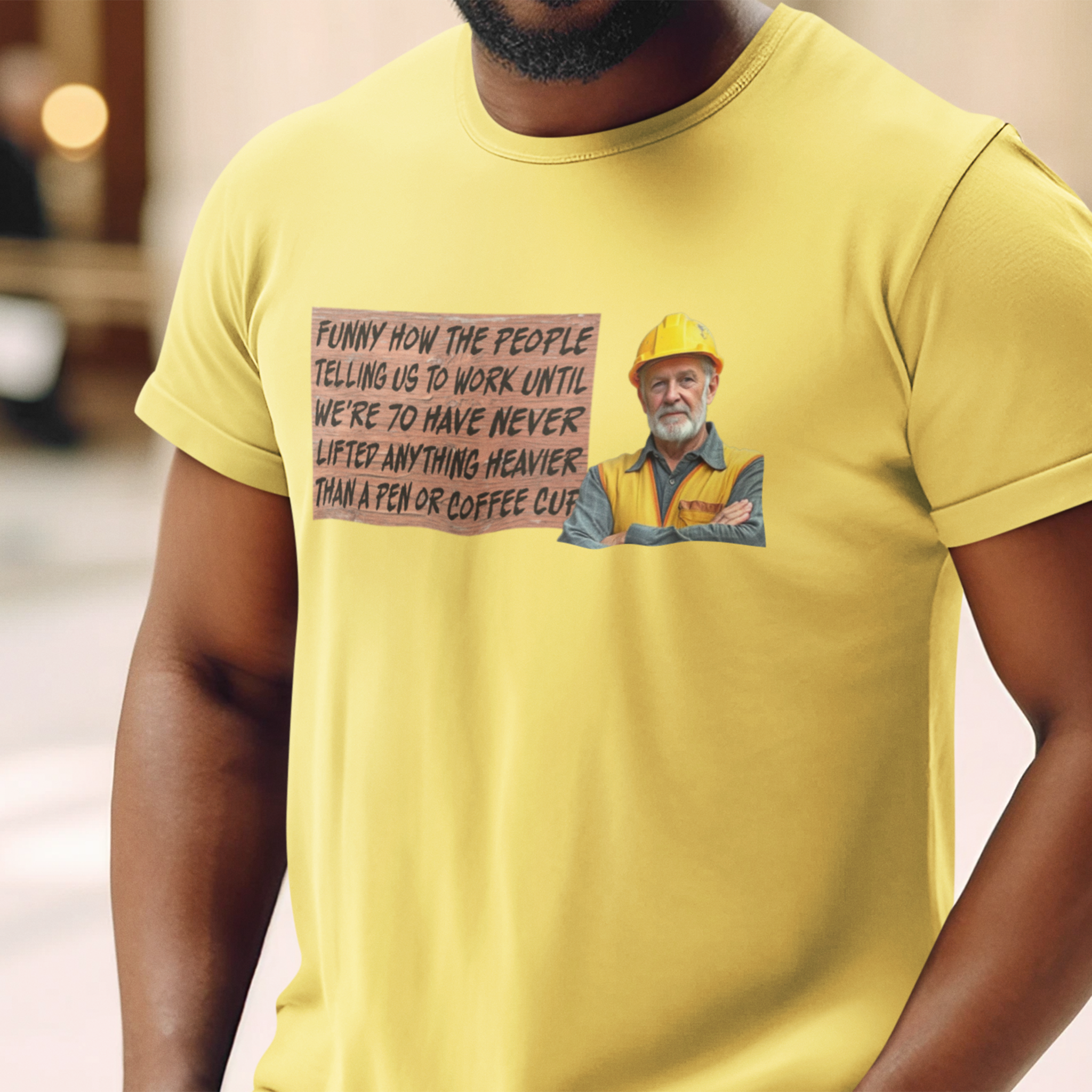 WORK UNTIL T-SHIRT/YELLOW