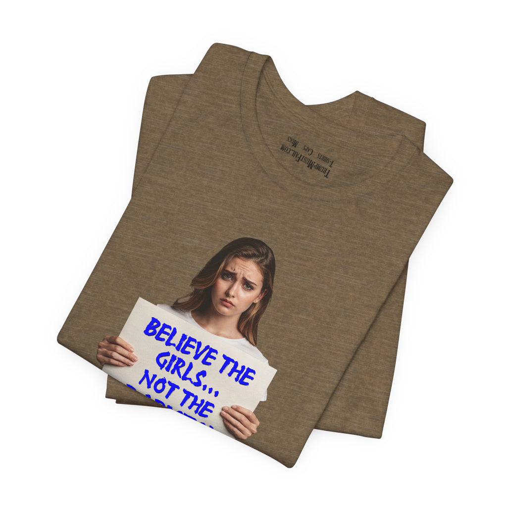 BELIEVE THE GIRLS T-SHIRT/HEATHER OLIVE