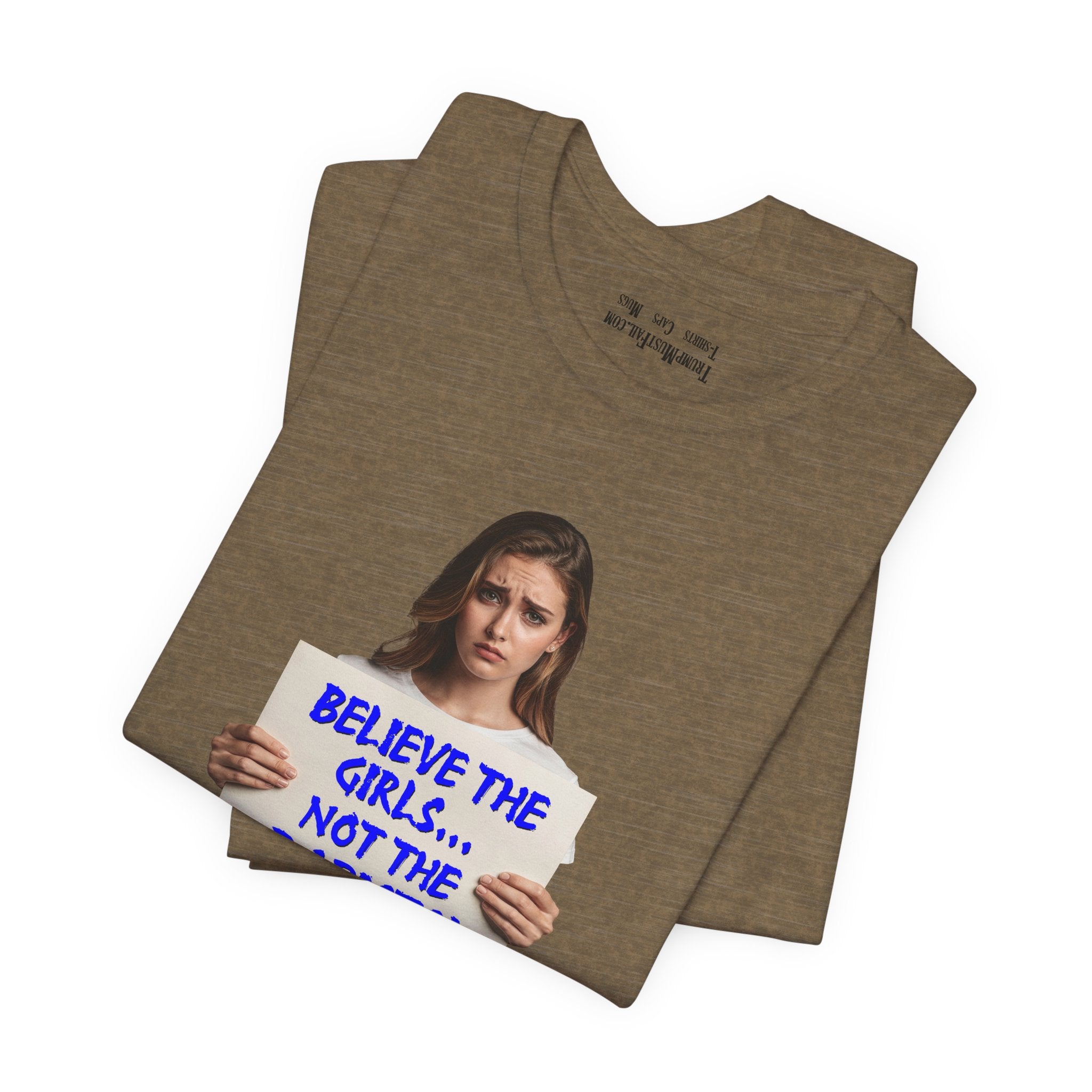 BELIEVE THE GIRLS T-SHIRT/HEATHER OLIVE