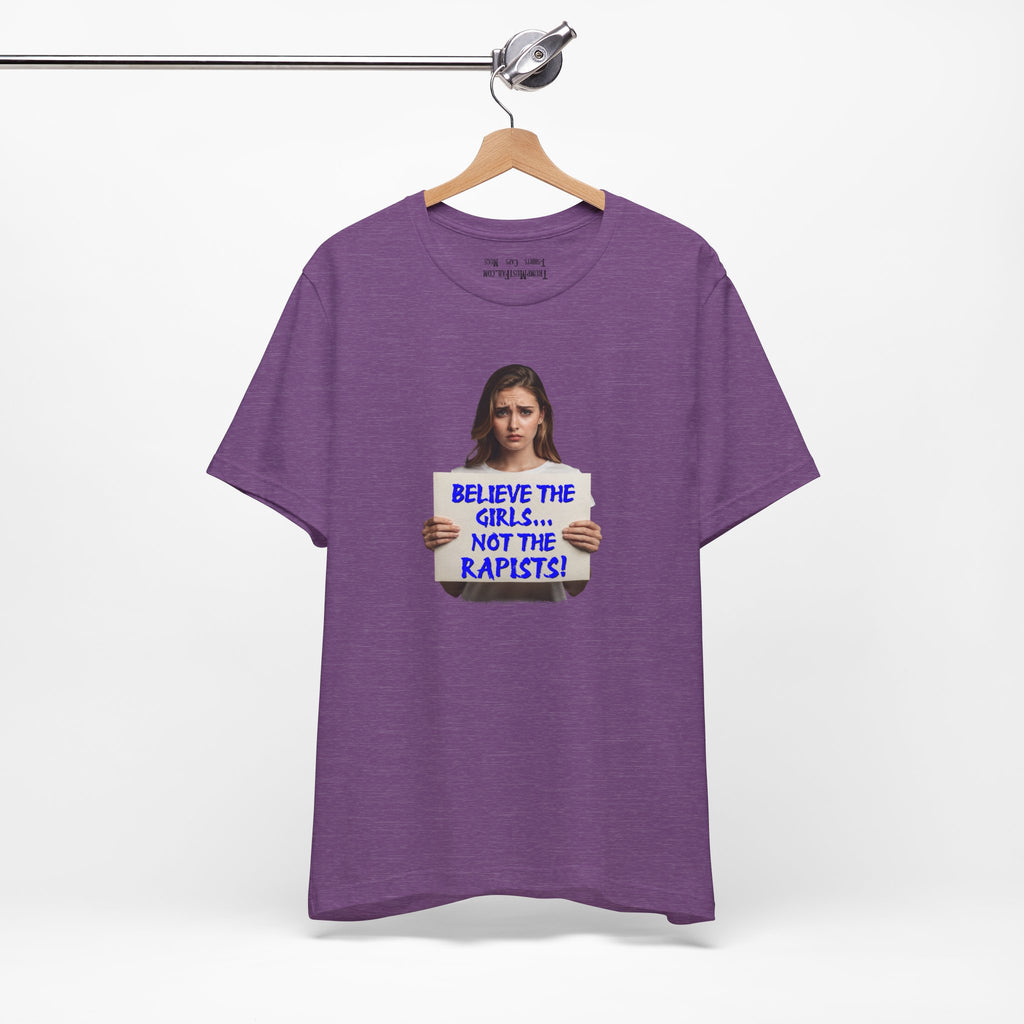 BELIEVE THE GIRLS T-SHIRT/HEATHER TEAM PURPLE