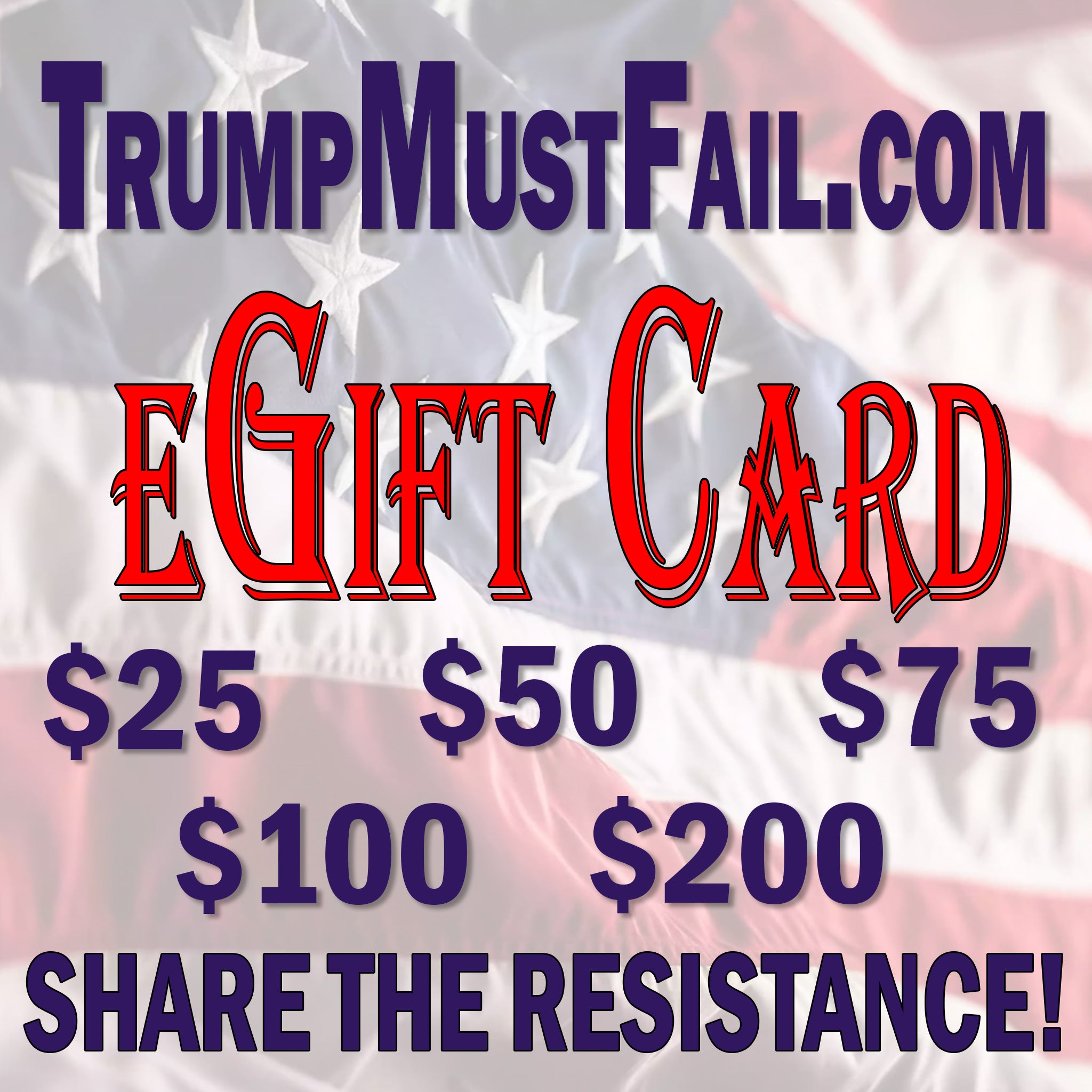 Anti-Trump Gift Card | Gear for the Resistance & Democracy