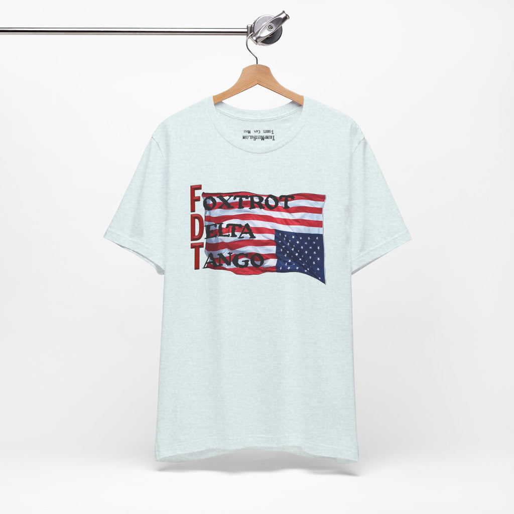 FOXTROT DELTA TANGO 2 T-SHIRT/HEATHER ICE BLUE