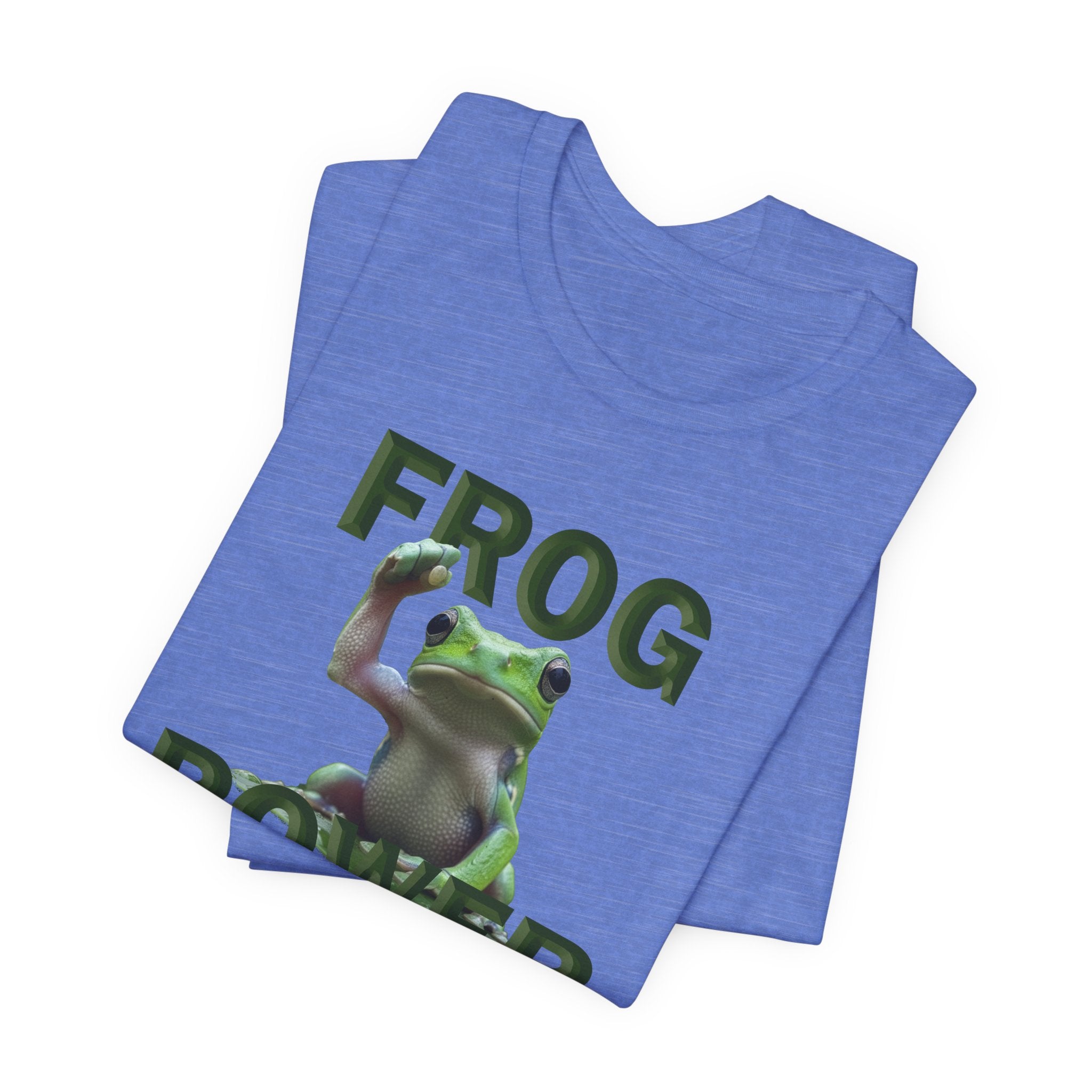 FROG POWER T-SHIRT/HEATHER COLUMBIA BLUE