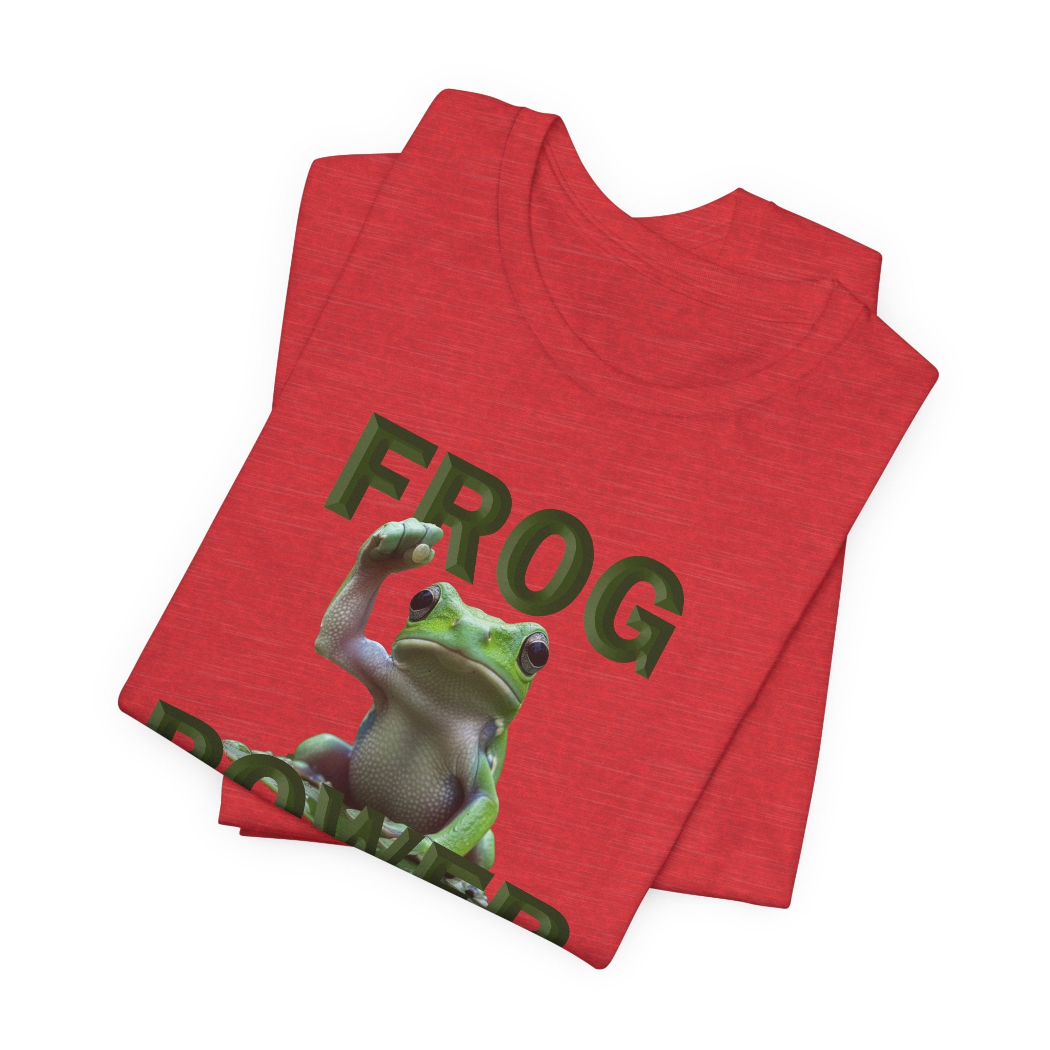 FROG POWER T-SHIRT/HEATHER RED