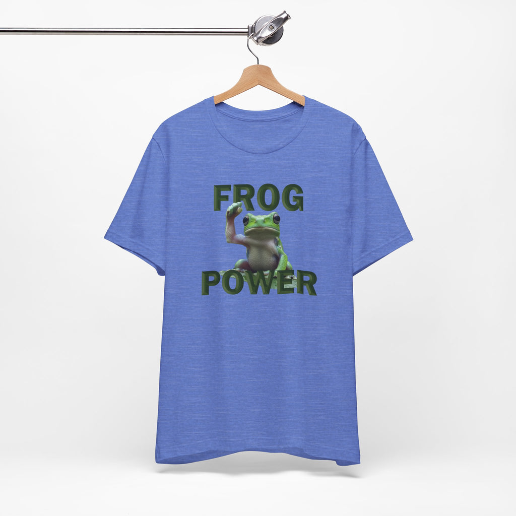 FROG POWER T-SHIRT/HEATHER COLUMBIA BLUE