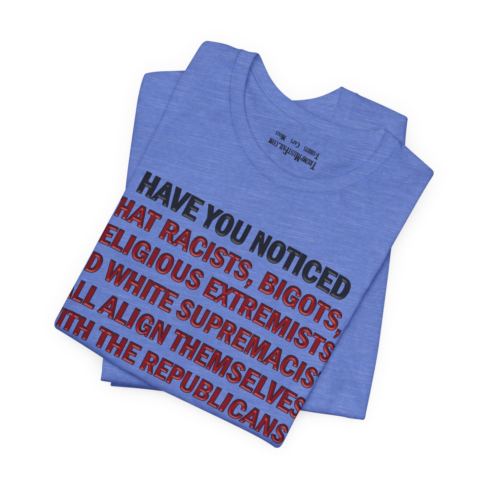HAVE YOU NOTICED T-SHIRT/HEATHER COLUMBIA BLUE
