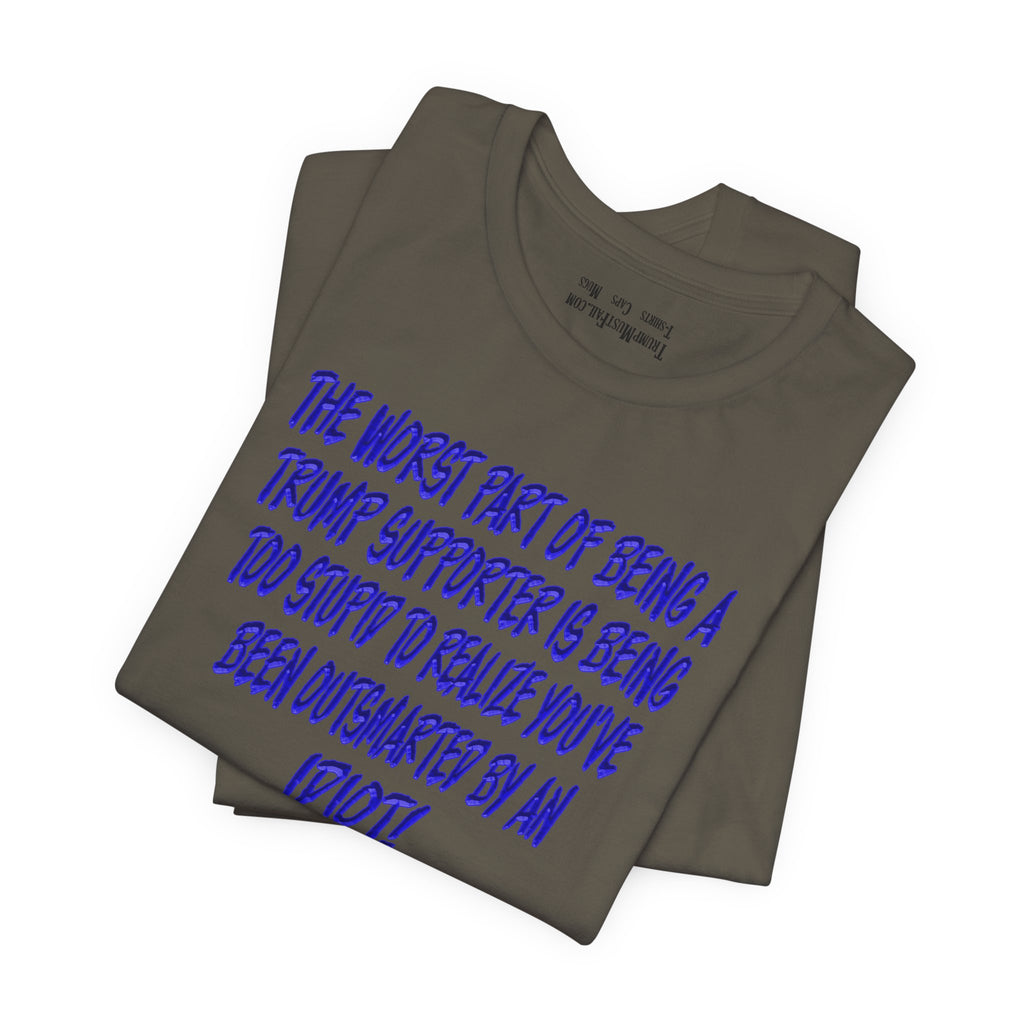 IDIOT BLUE T-SHIRT/ARMY