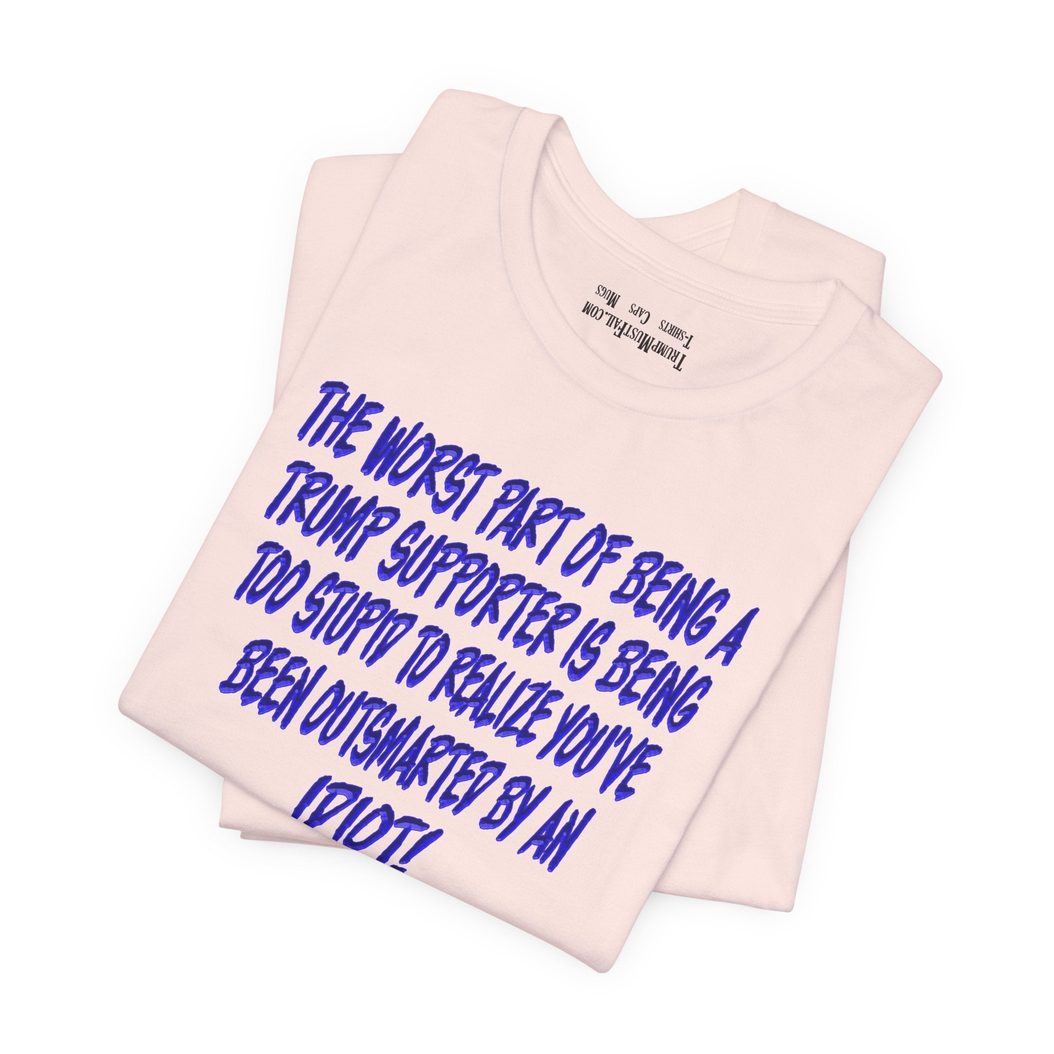 IDIOT BLUE T-SHIRT/SOFT PINK