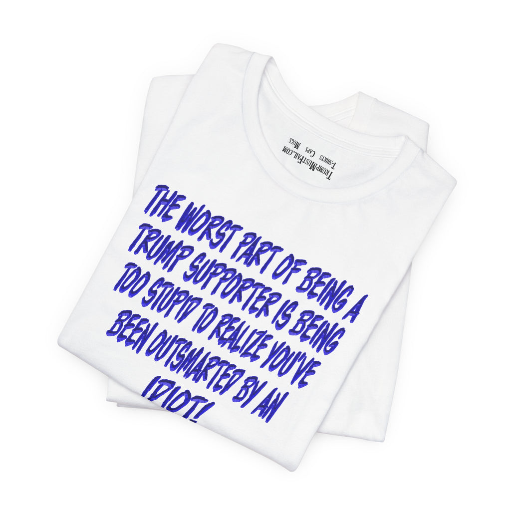 IDIOT BLUE T-SHIRT/WHITE