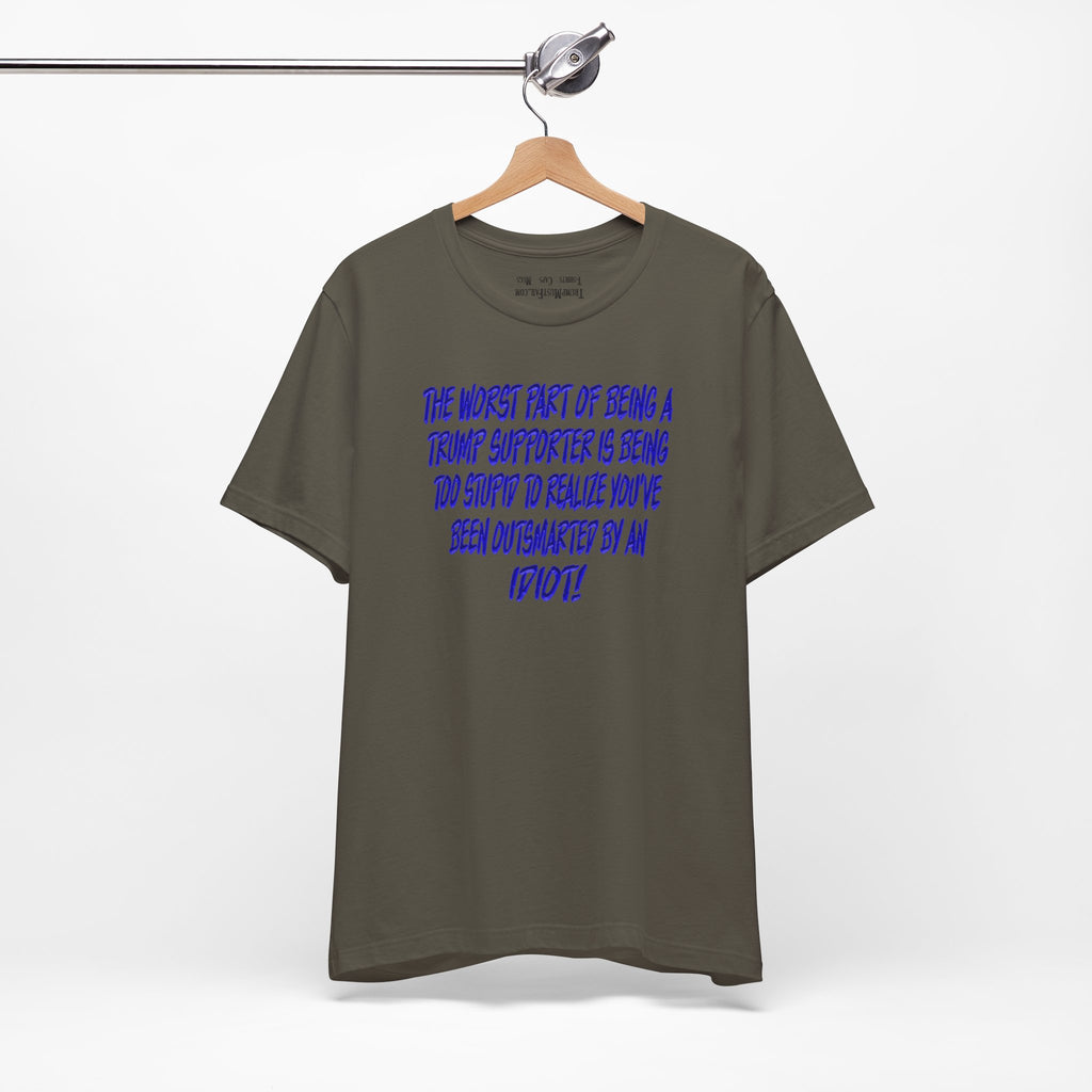 IDIOT BLUE T-SHIRT/ARMY
