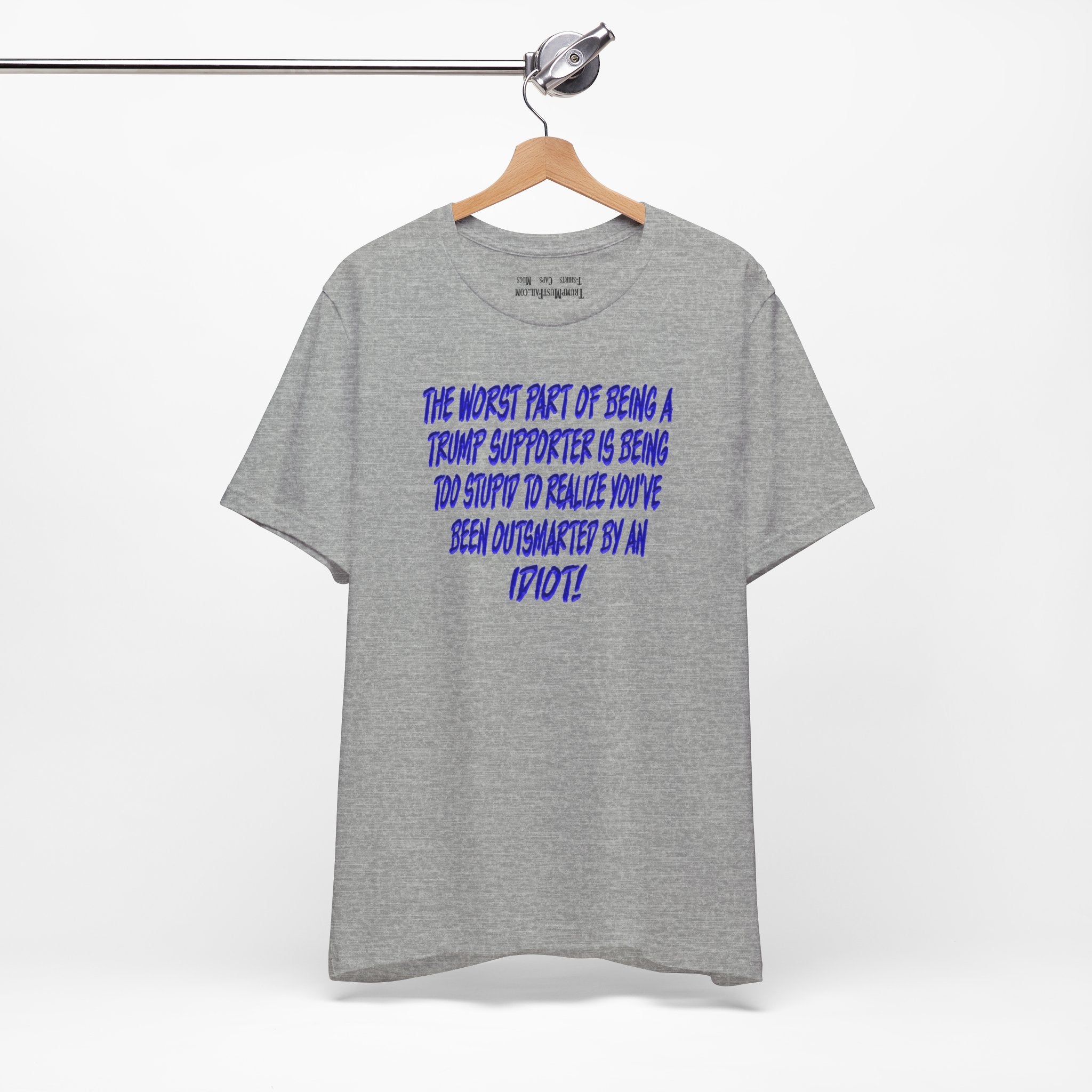 IDIOT BLUE T-SHIRT/ATHLETIC HEATHER