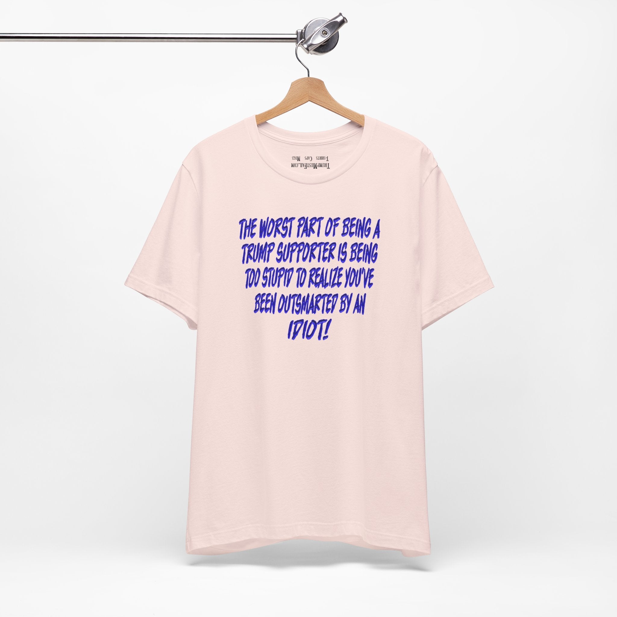 IDIOT BLUE T-SHIRT/SOFT PINK
