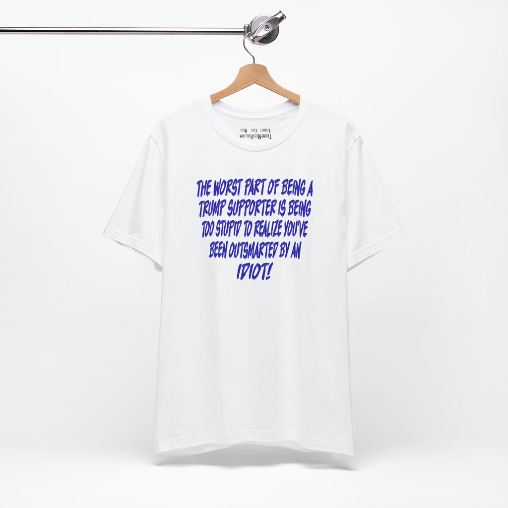 IDIOT BLUE T-SHIRT/WHITE