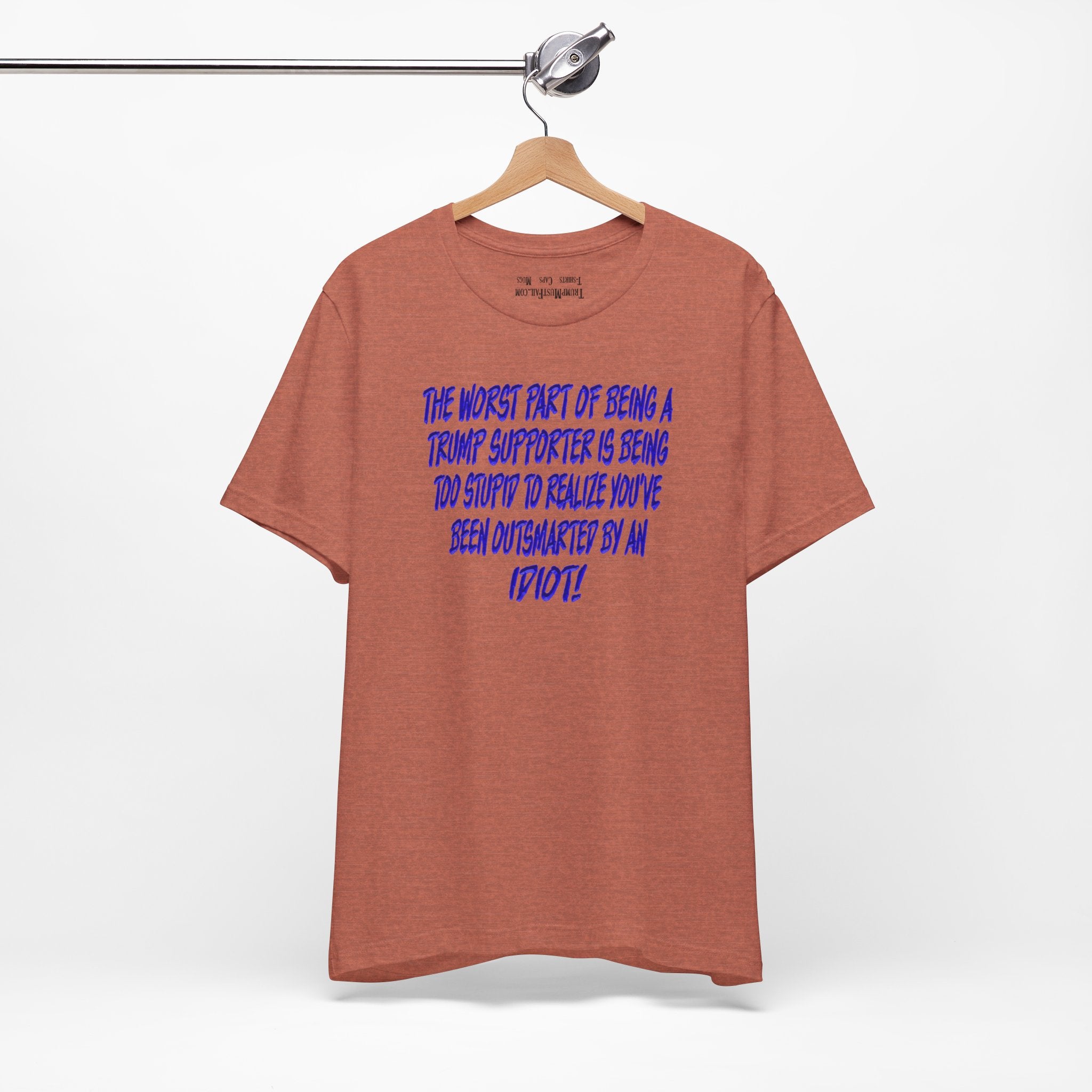 IDIOT BLUE T-SHIRT/HEATHER CLAY