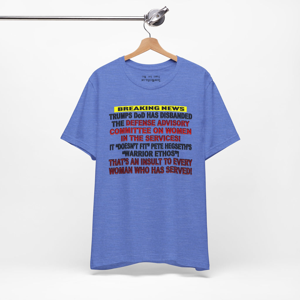 MILITARY WOMEN T-SHIRT/ HEATHER COLUMBIA BLUE