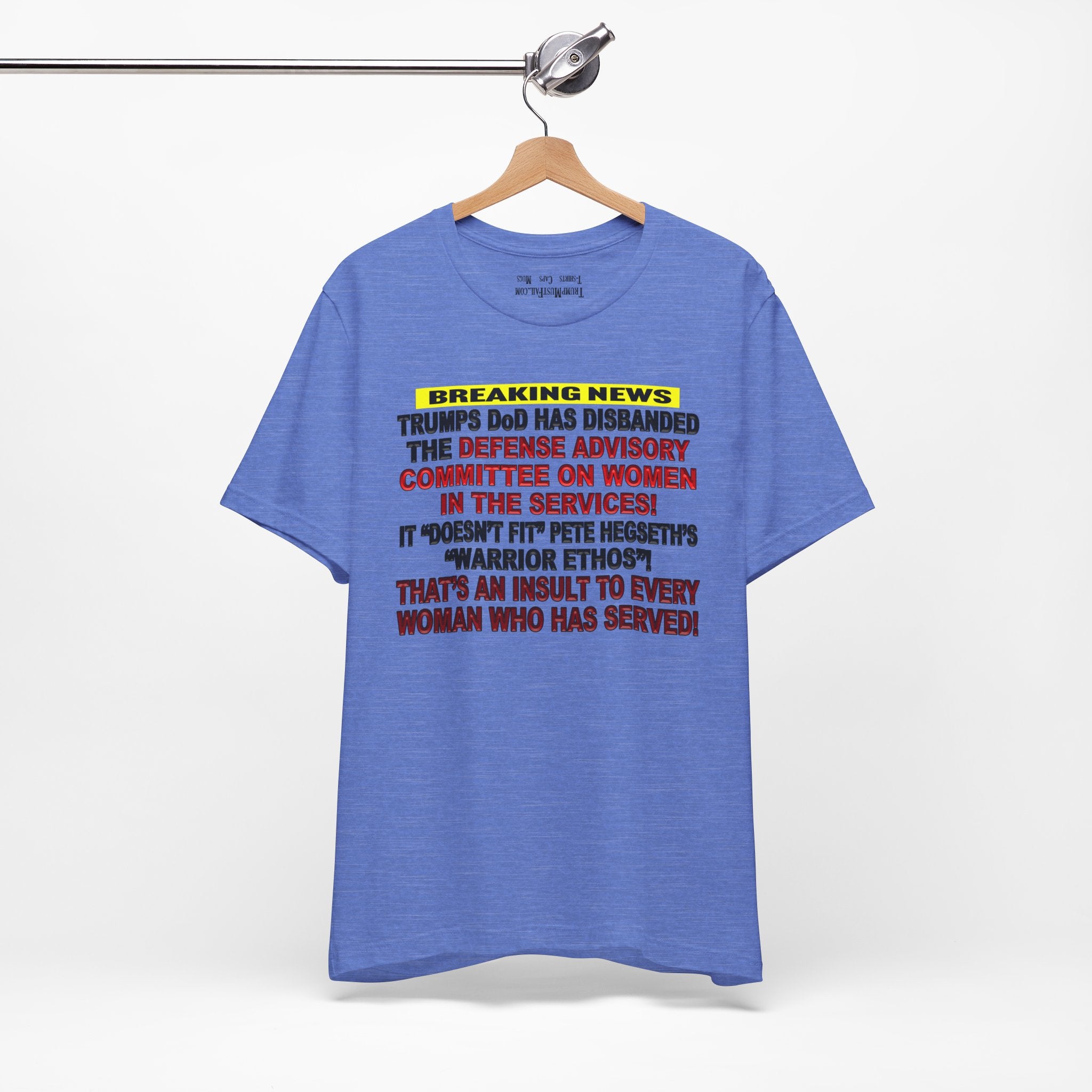 MILITARY WOMEN T-SHIRT/ HEATHER COLUMBIA BLUE