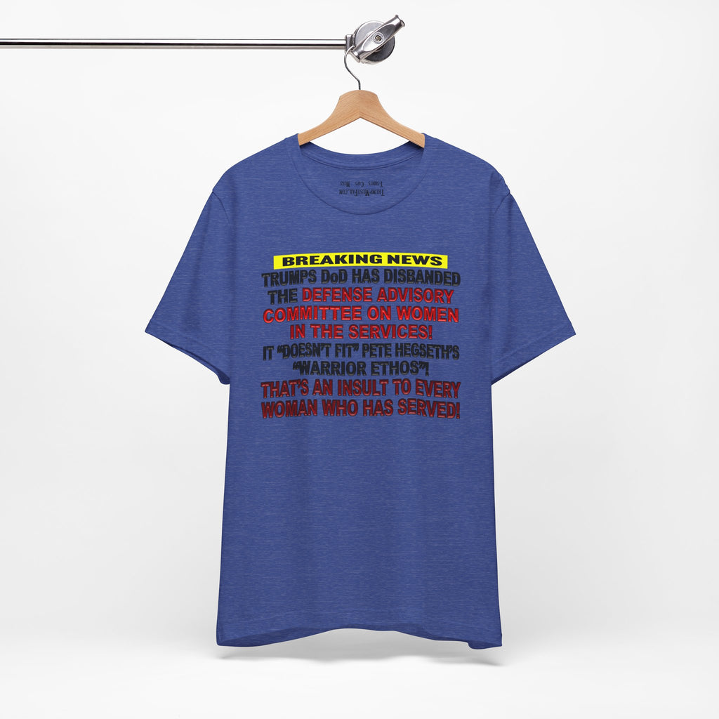 MILITARY WOMEN T-SHIRT/HEATHER TRUE ROYAL