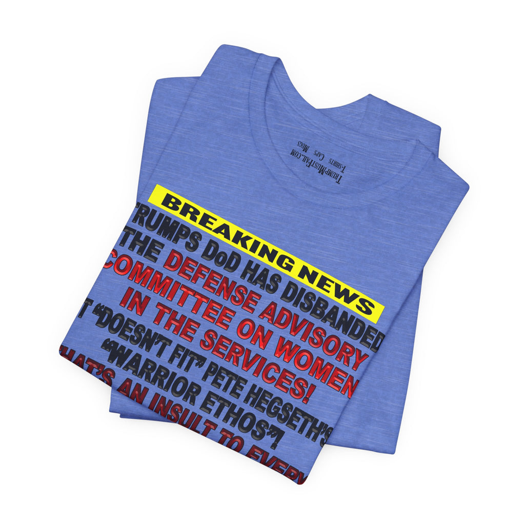 MILITARY WOMEN T-SHIRT/ HEATHER COLUMBIA BLUE