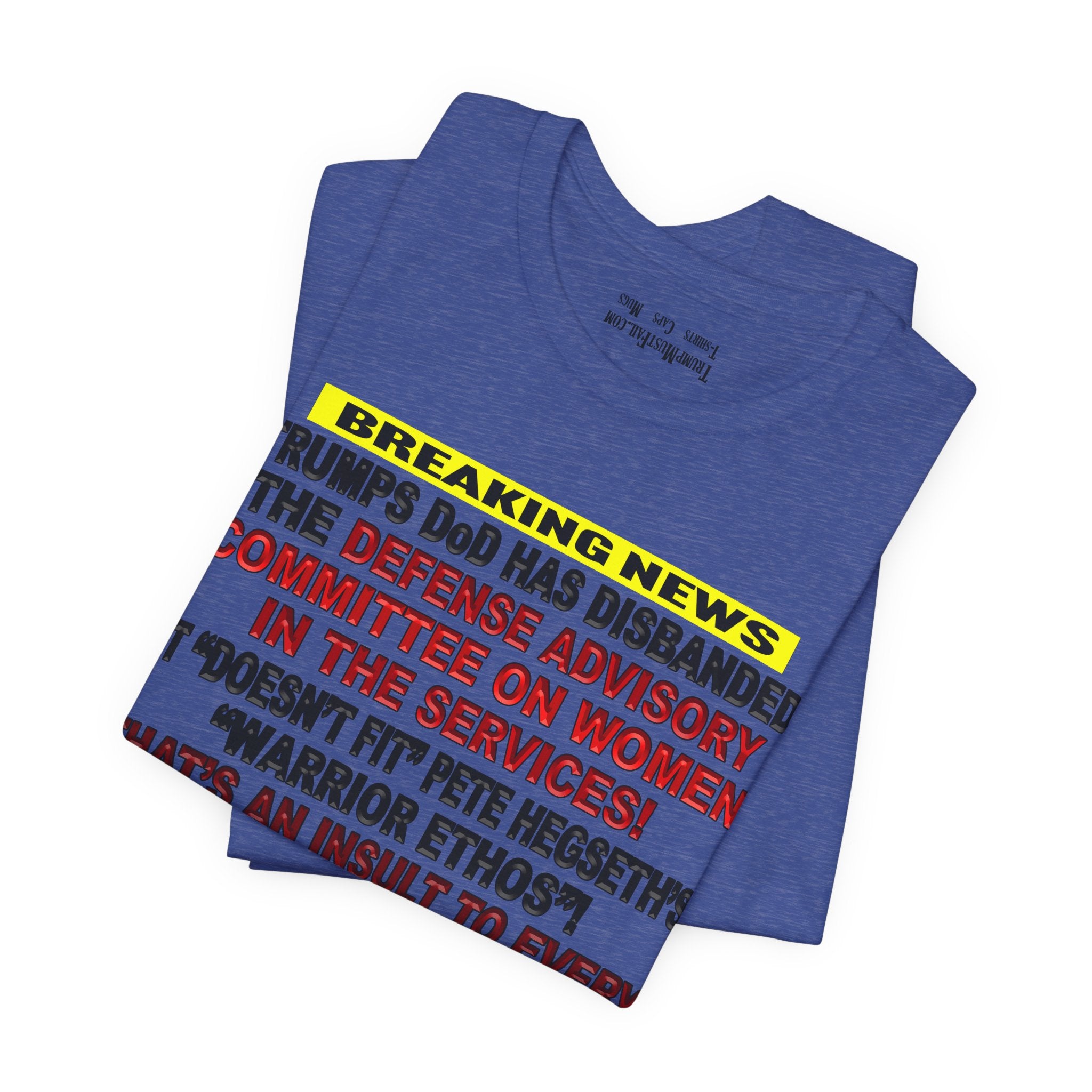 MILITARY WOMEN T-SHIRT/HEATHER TRUE ROYAL