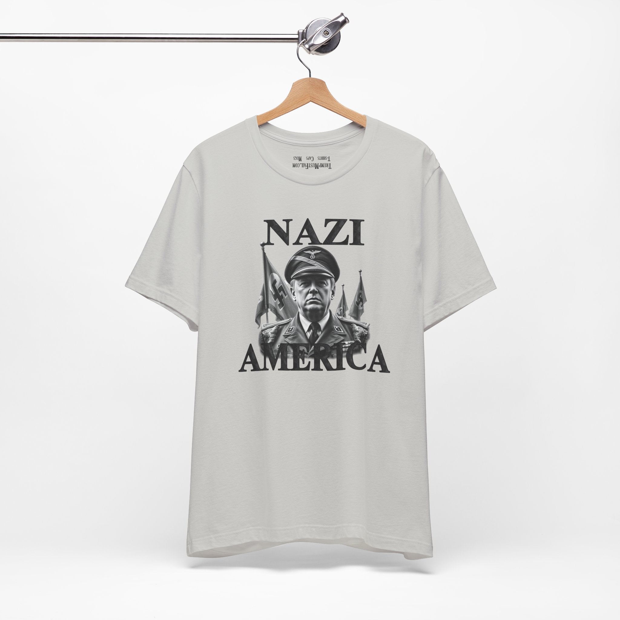NAZI AMERICA T-SHIRT/SILVER