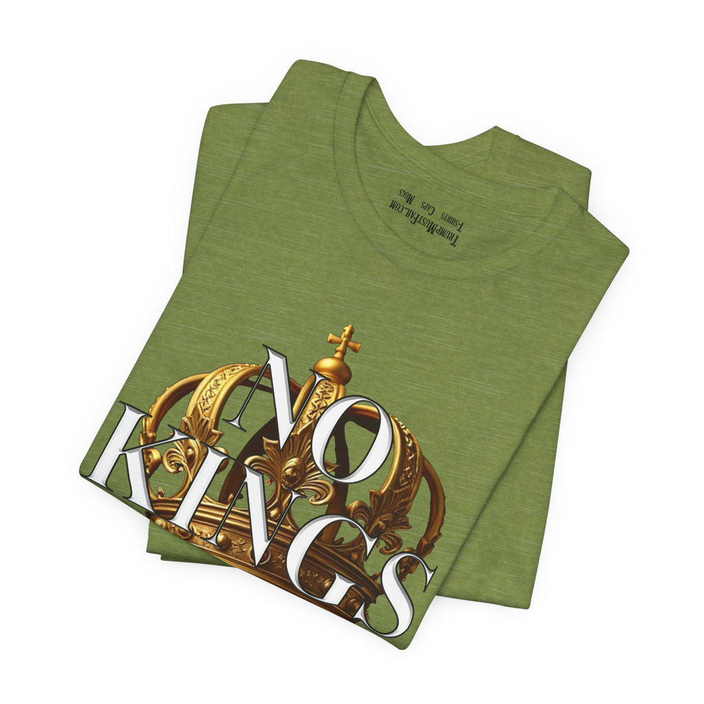 NO KINGS CROWN T-SHIRT/HEATHER GREEN