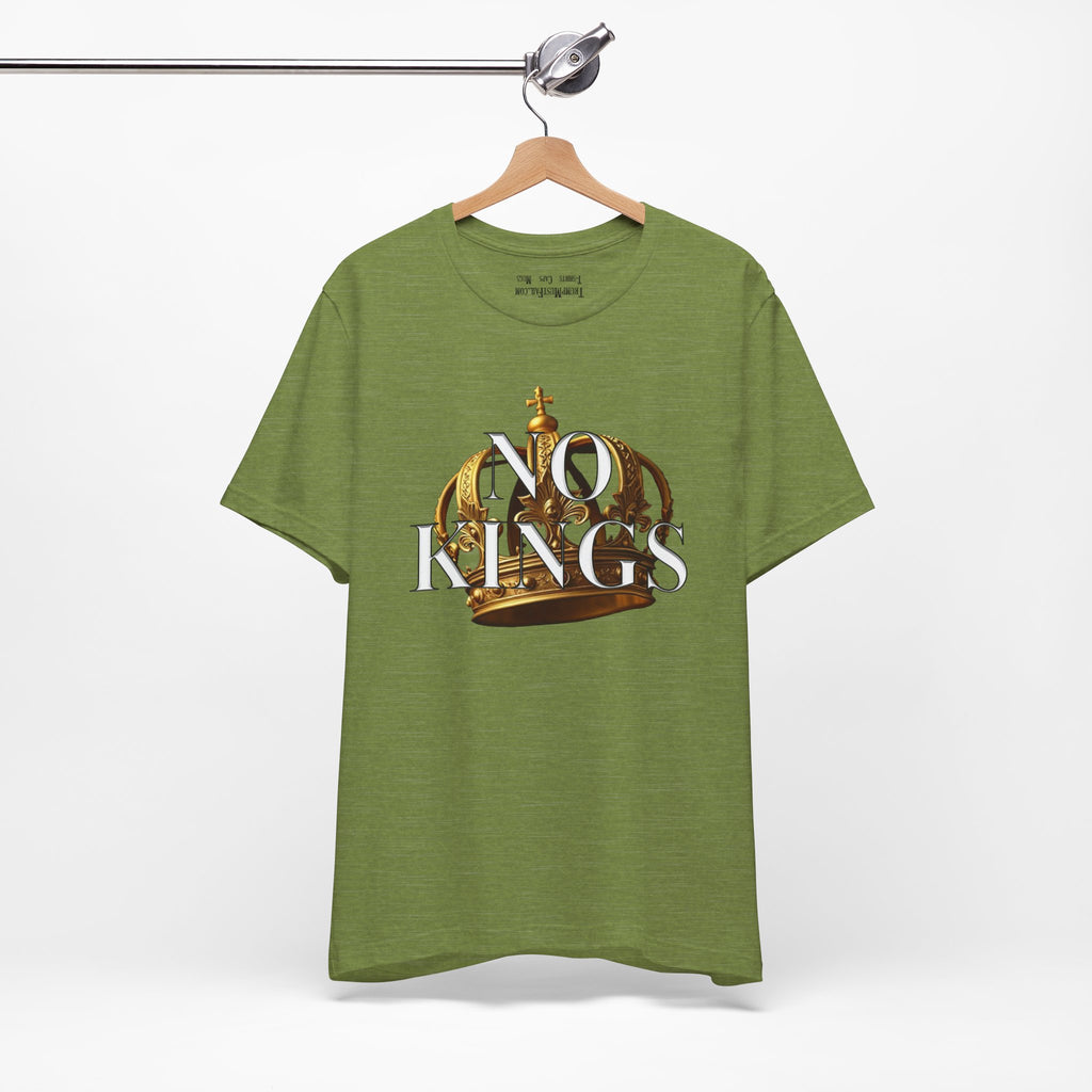 NO KINGS CROWN T-SHIRT/HEATHER GREEN