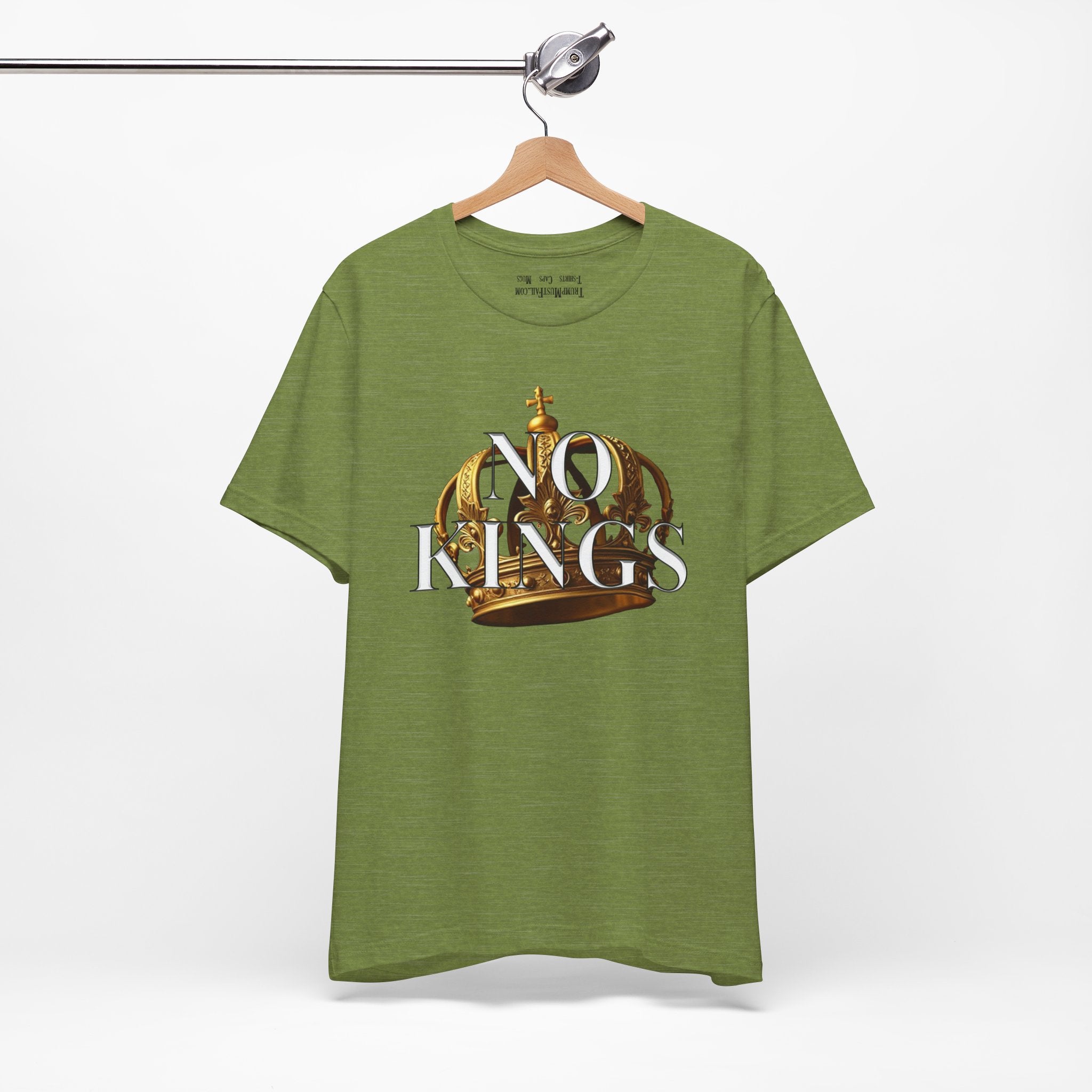 NO KINGS CROWN T-SHIRT/HEATHER GREEN