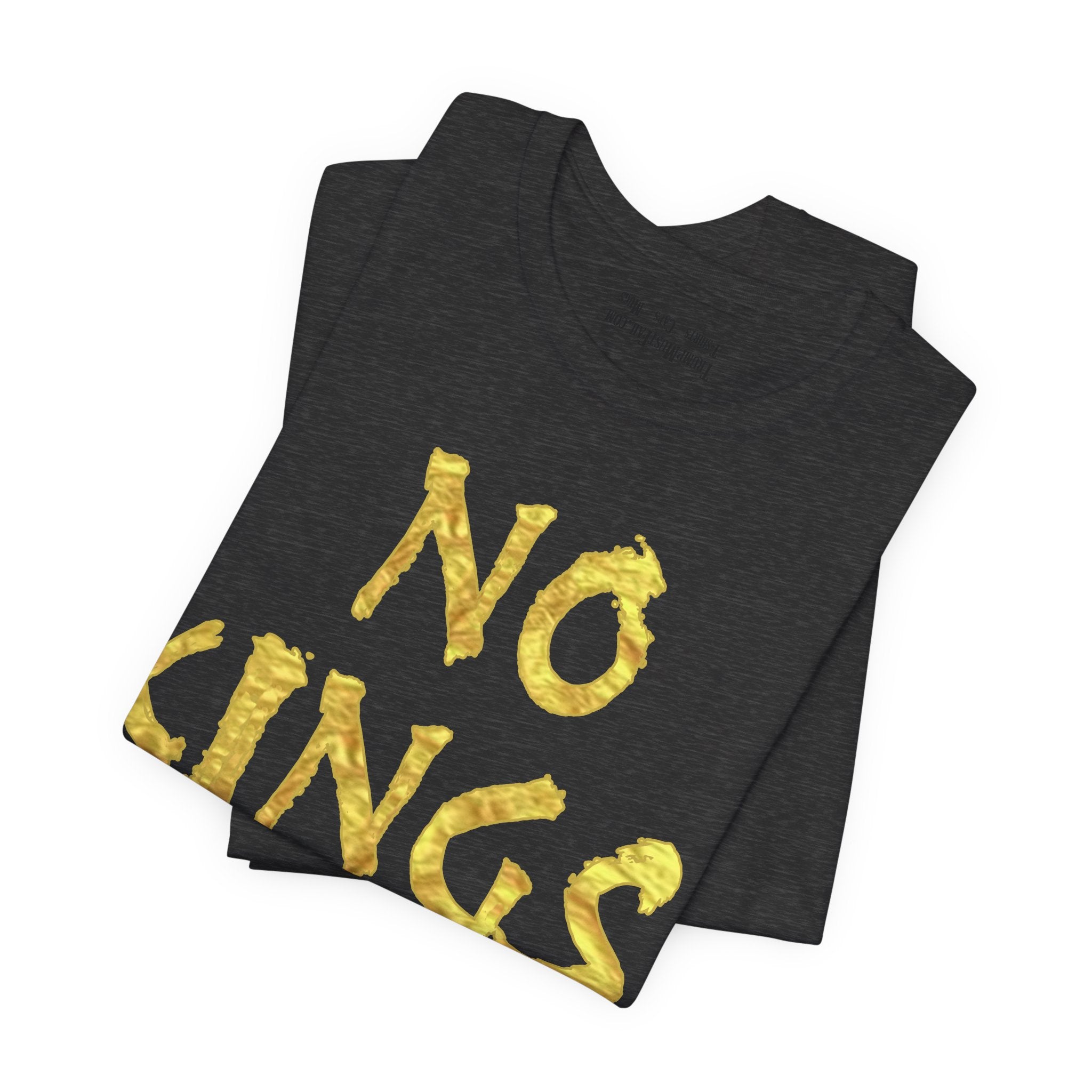 NO KINGS GOLD T-SHIRT/DARK GREY HEATHER