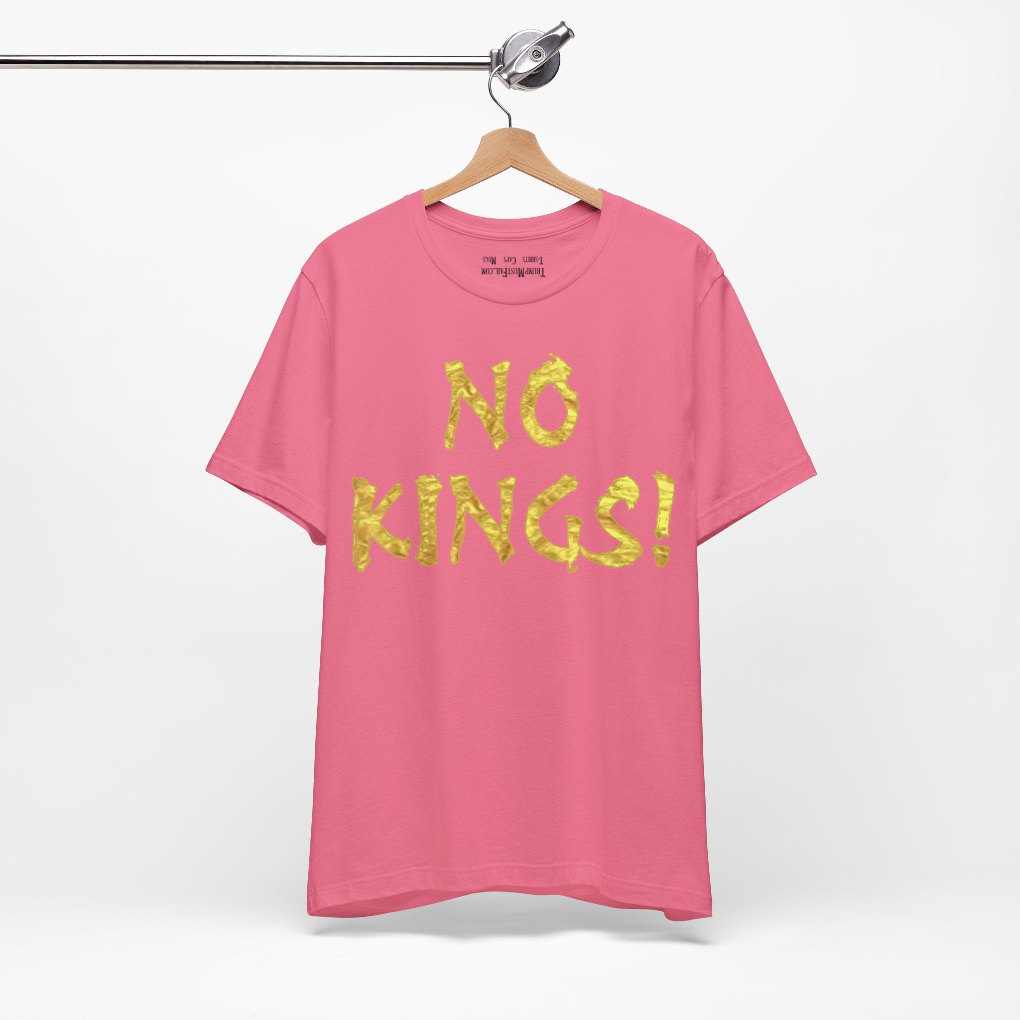 NO KINGS GOLD T-SHIRT/CHARITY PINK