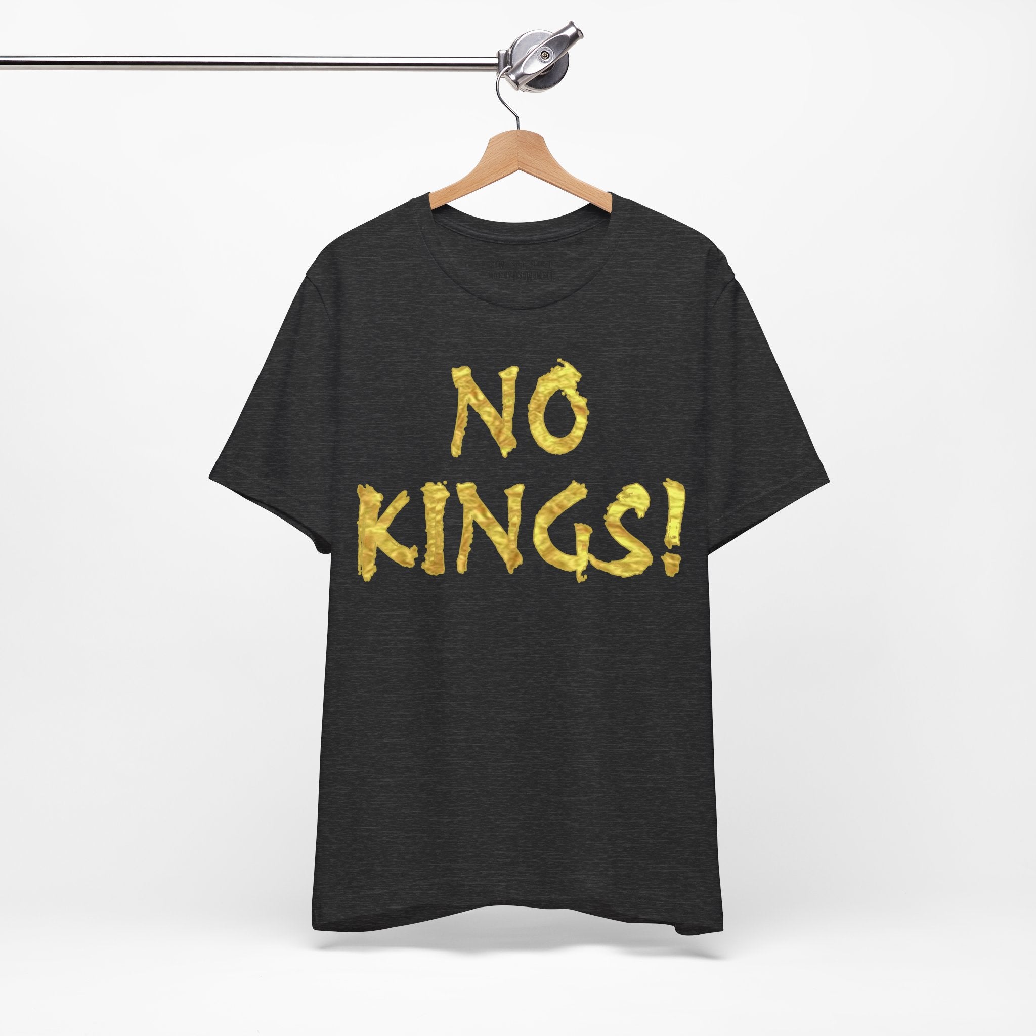 NO KINGS GOLD T-SHIRT/DARK GREY HEATHER