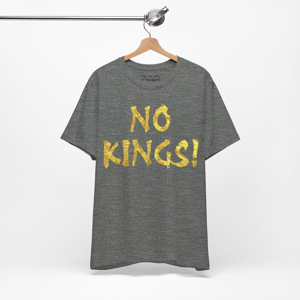 NO KINGS GOLD T-SHIRT/DEEP HEATHER