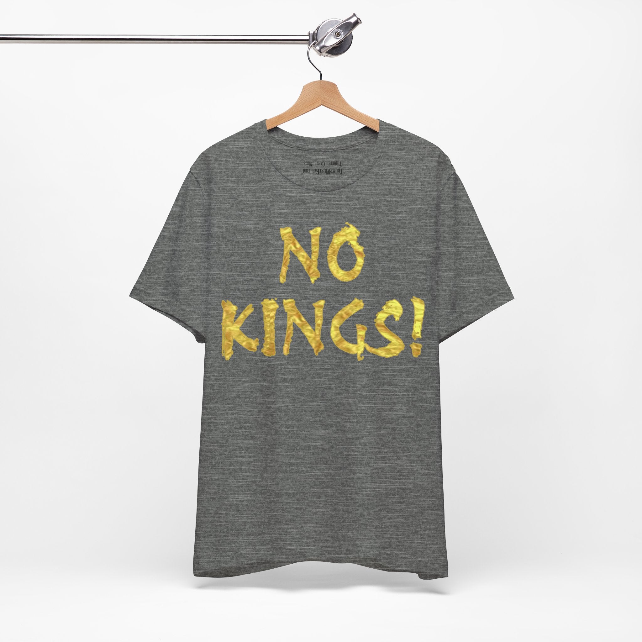 NO KINGS GOLD T-SHIRT/DEEP HEATHER