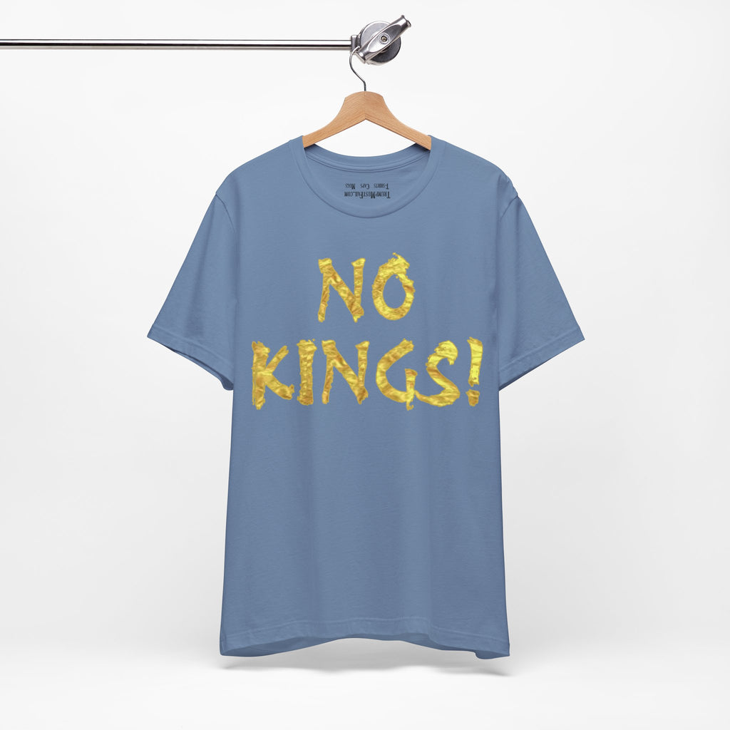 NO KINGS GOLD T-SHIRT/STEEL BLUE