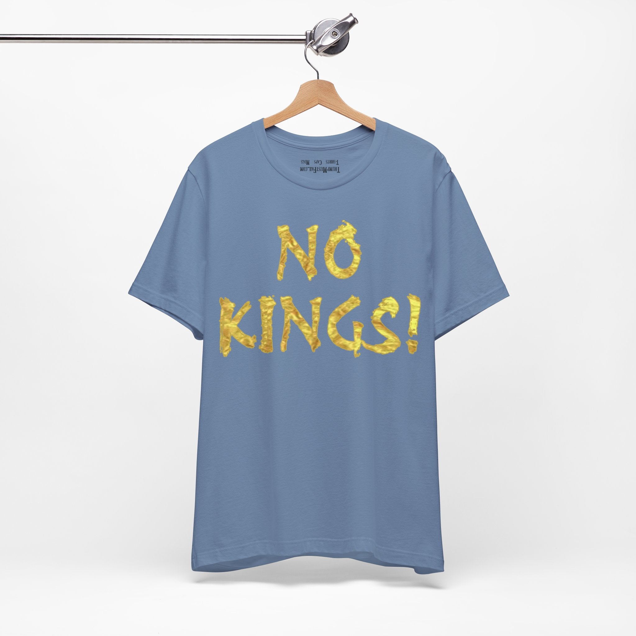 NO KINGS GOLD T-SHIRT/STEEL BLUE