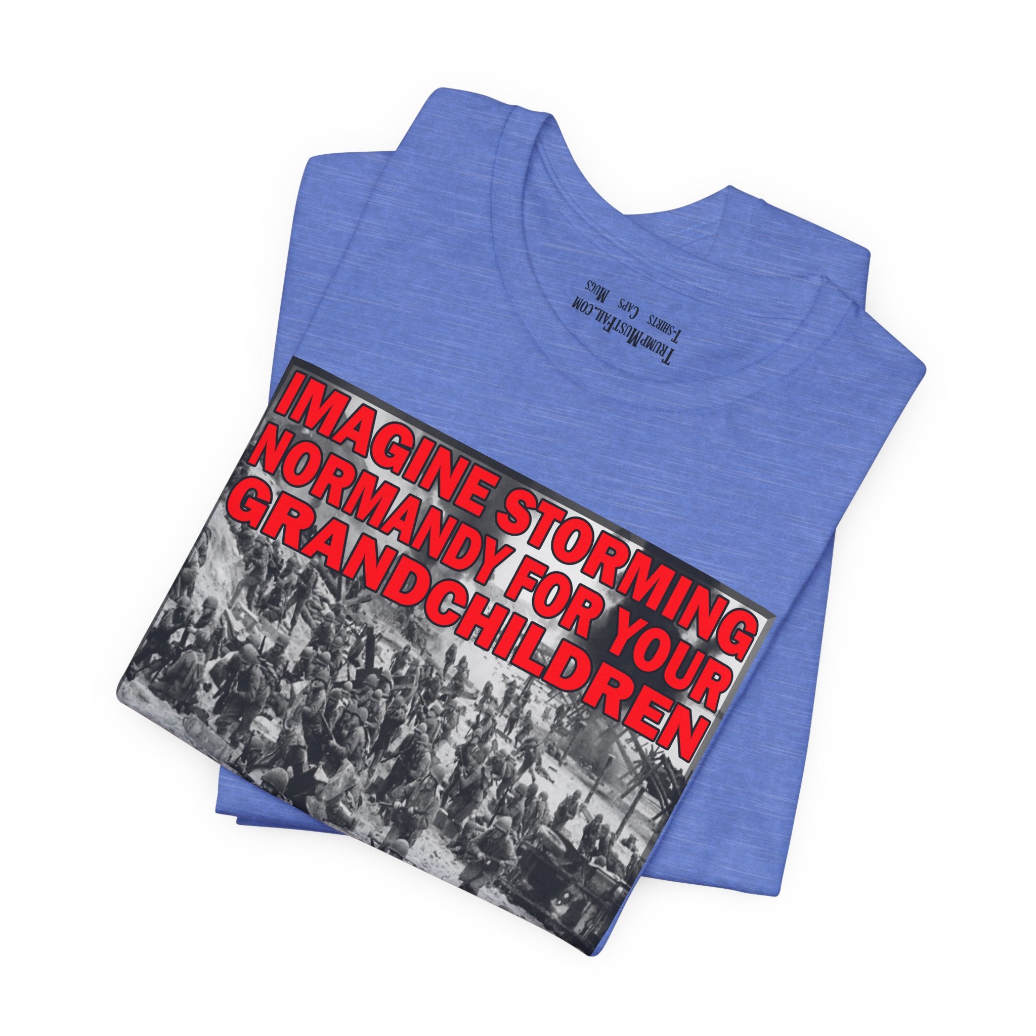 NORMANDY T-SHIRT/HEATHER COLUMBIA BLUE