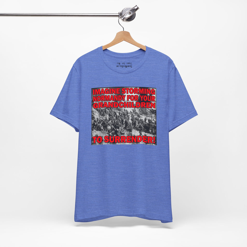 NORMANDY T-SHIRT/HEATHER COLUMBIA BLUE