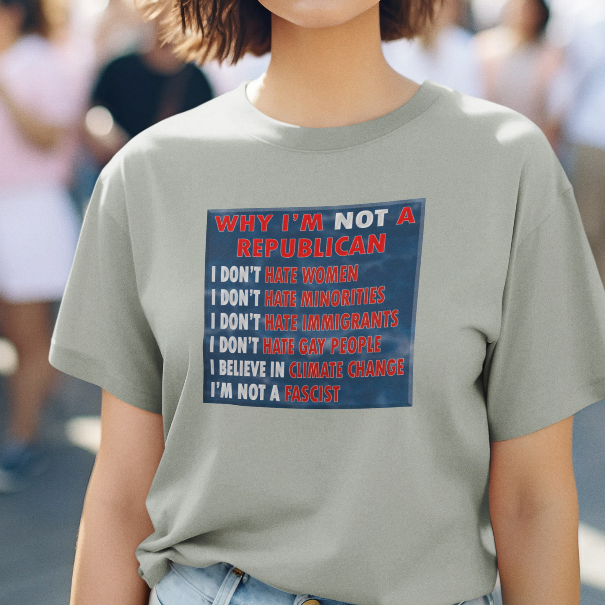 NOT REPUBLICAN T-SHIRT/ATHLETIC HEATHER