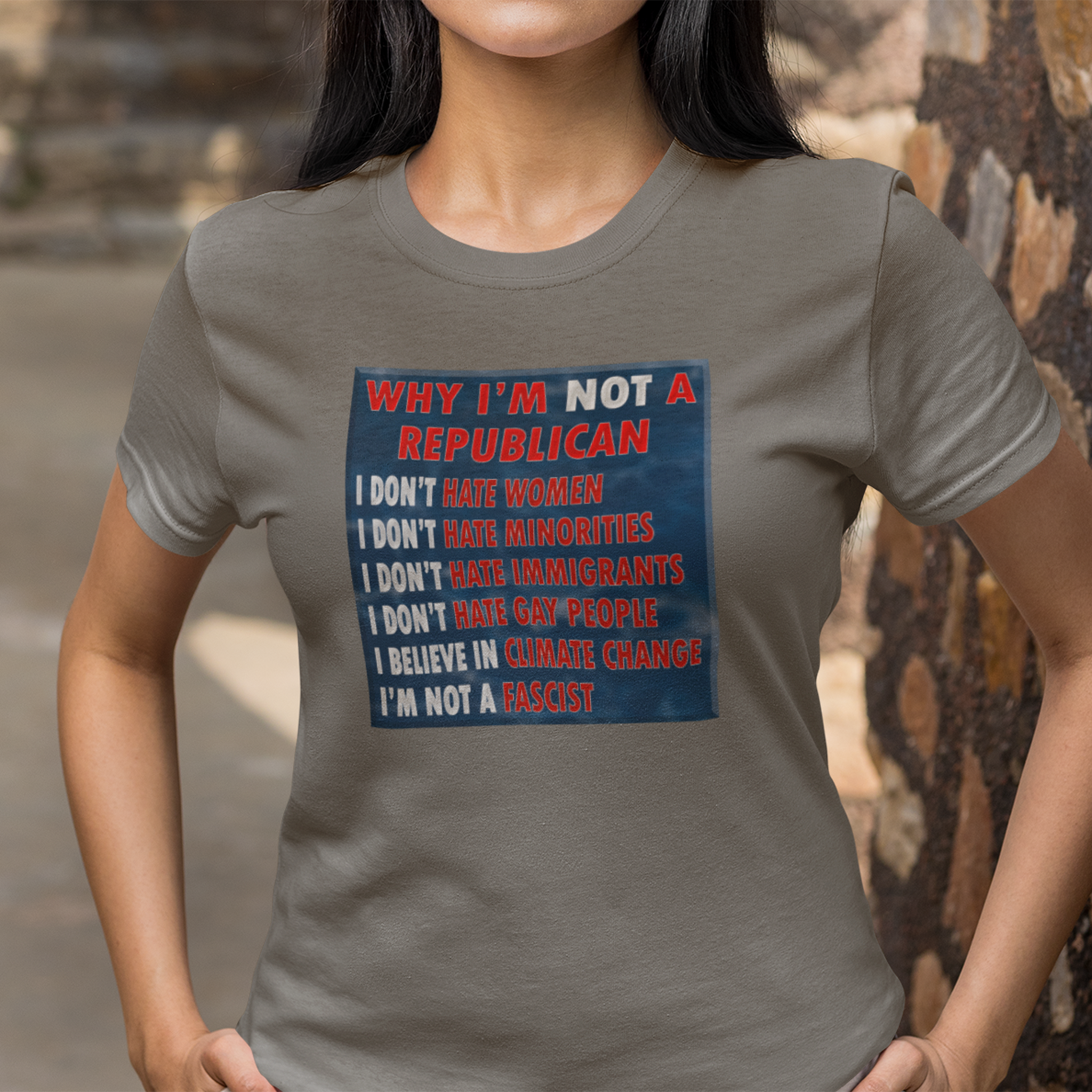 NOT REPUBLICAN T-SHIRT/DEEP HEATHER