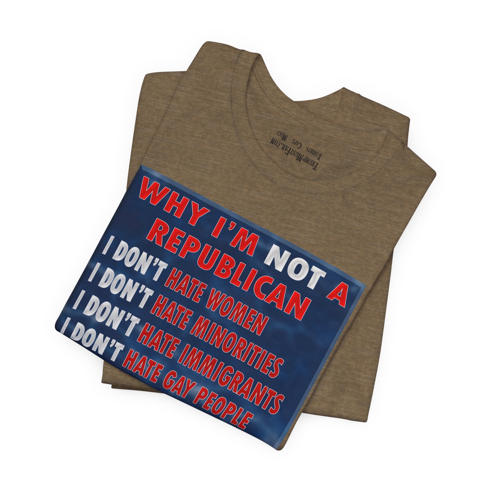 NOT REPUBLICAN T-SHIRT/HEATHER OLIVE