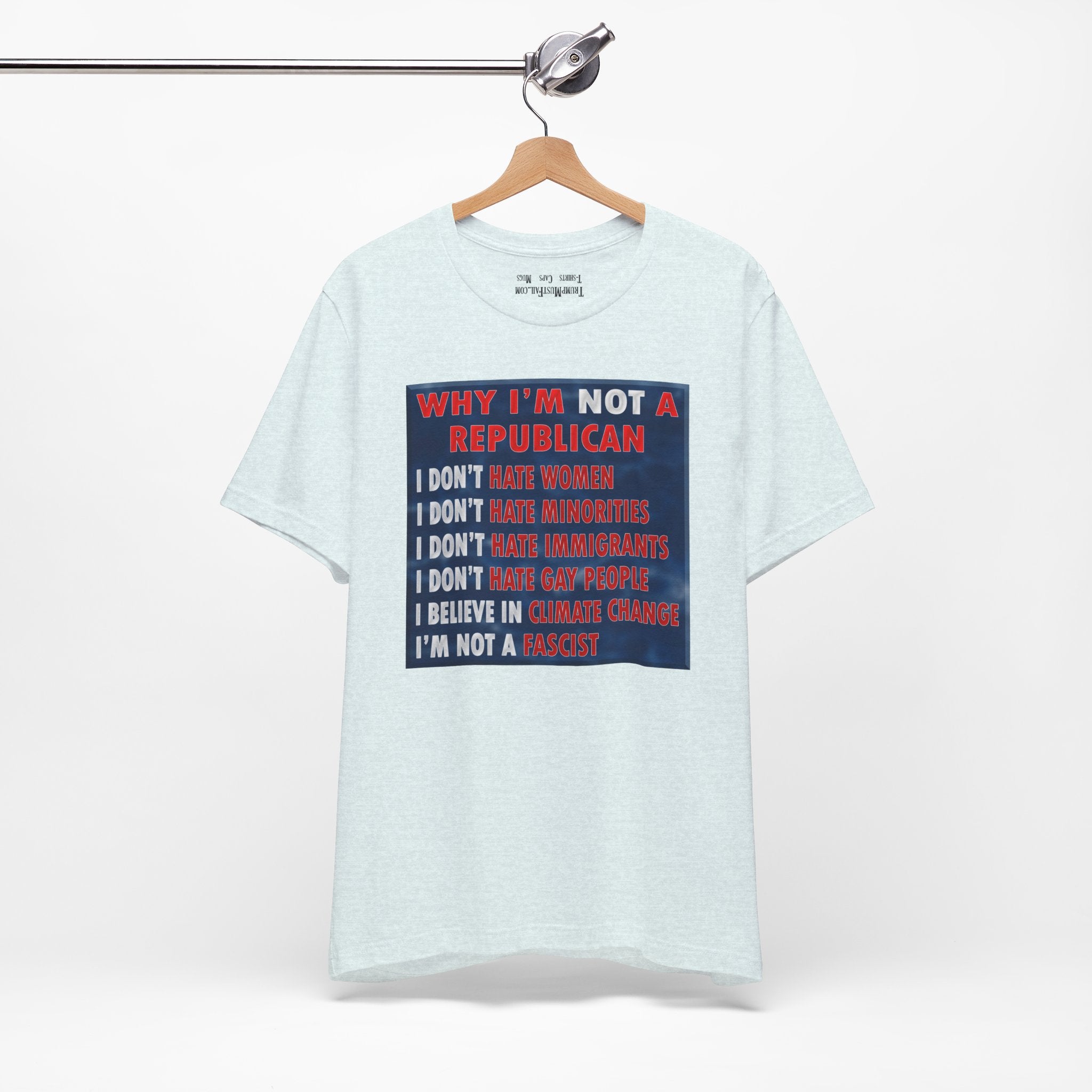 NOT REPUBLICAN T-SHIRT/HEATHER ICE BLUE