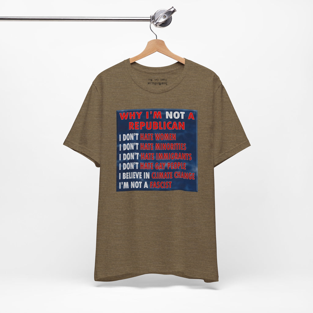 NOT REPUBLICAN T-SHIRT/HEATHER OLIVE