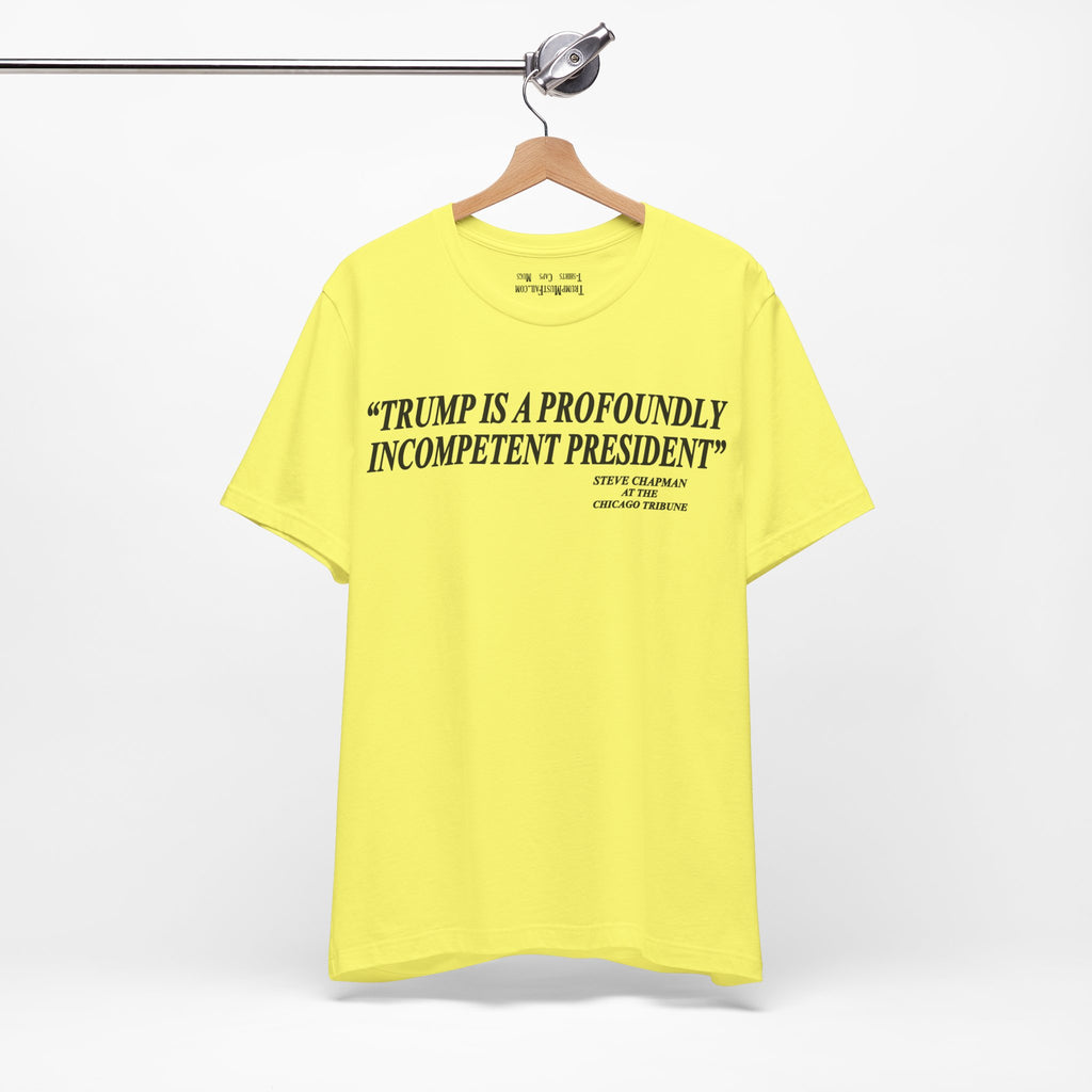 PROFOUNDLY INCOMPETENT T-SHIRT/YELLOW