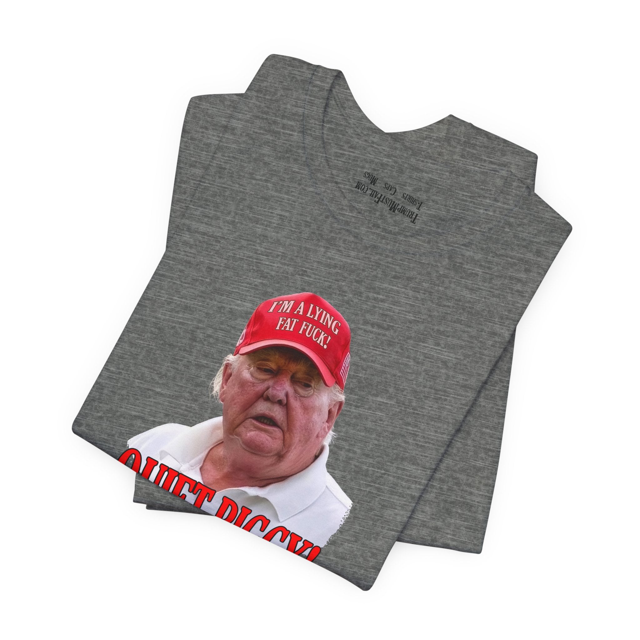 QUITE PIGGY T-SHIRT/DEEP HEATHER