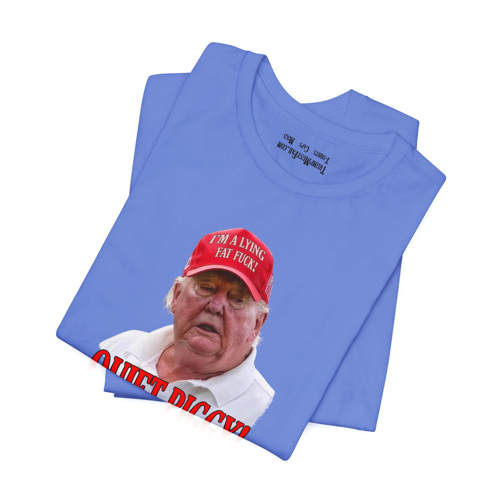 QUITE PIGGY T-SHIRT/HEATHER COLUMBIA BLUE