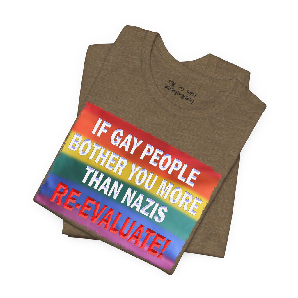 RE-EVALUATE T-SHIRT/HEATHER OLIVE