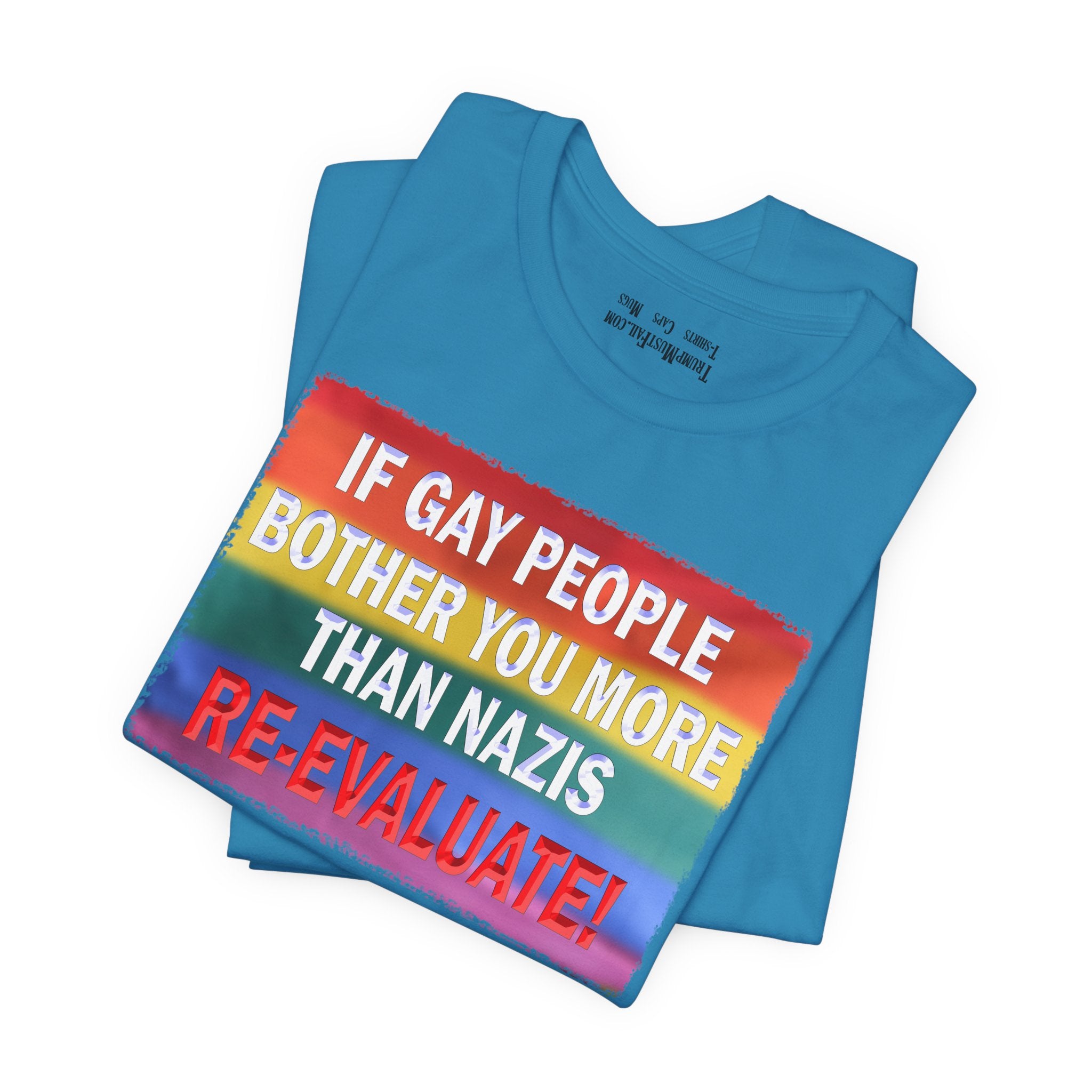 RE-EVALUATE T-SHIRT/AQUA