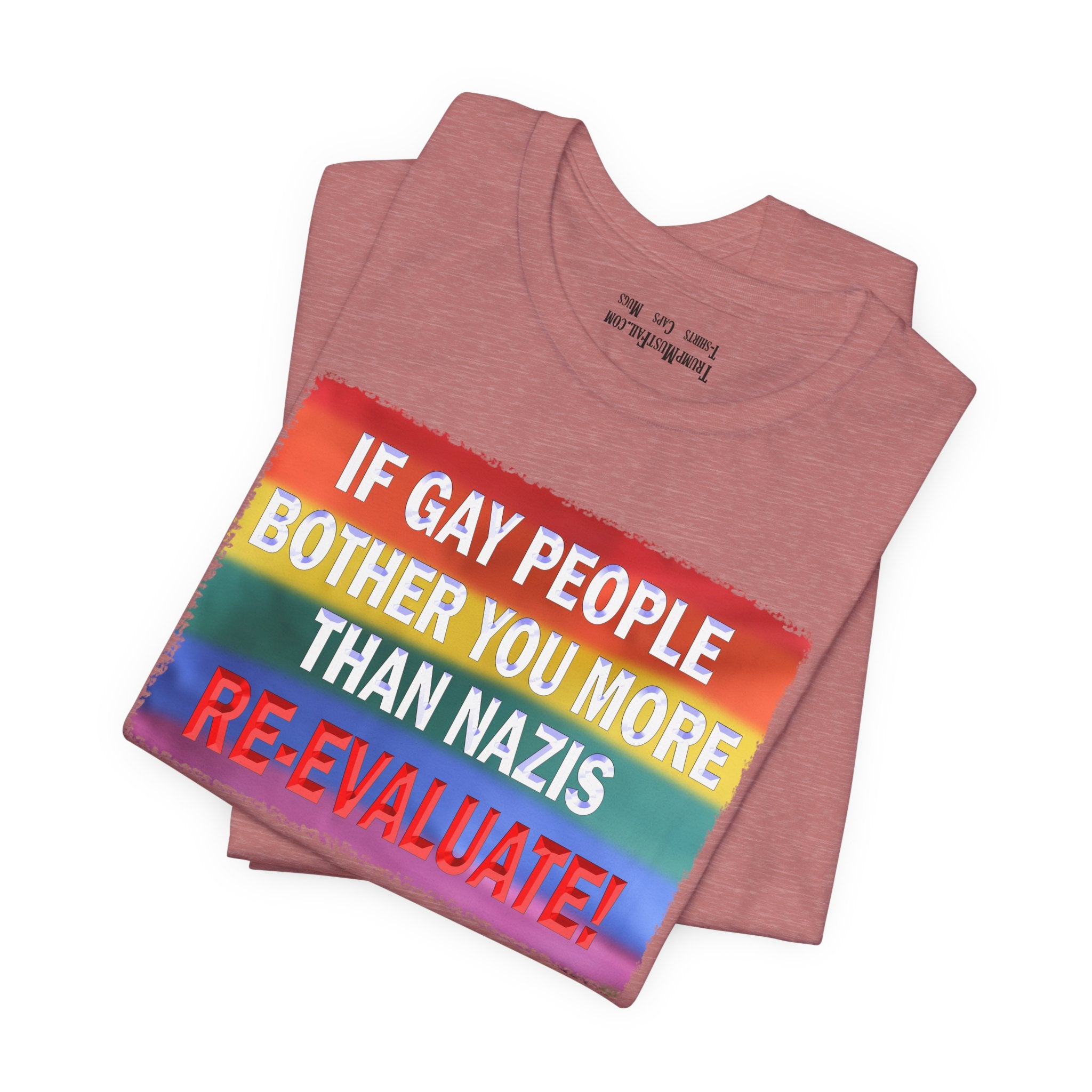 RE-EVALUATE T-SHIRT/HEATHER MAUVE