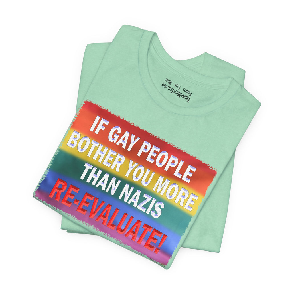 RE-EVALUATE T-SHIRT/HEATHER MINT