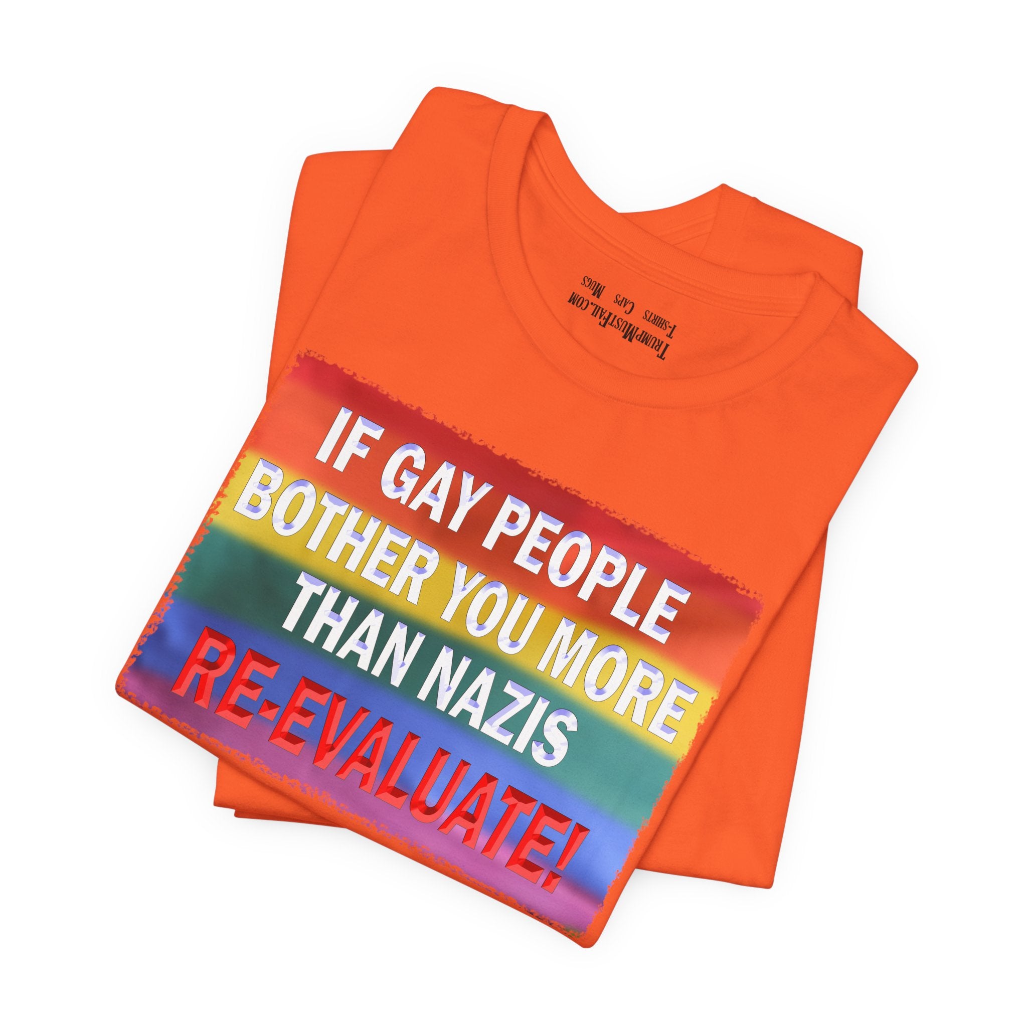 RE-EVALUATE T-SHIRT/ORANGE